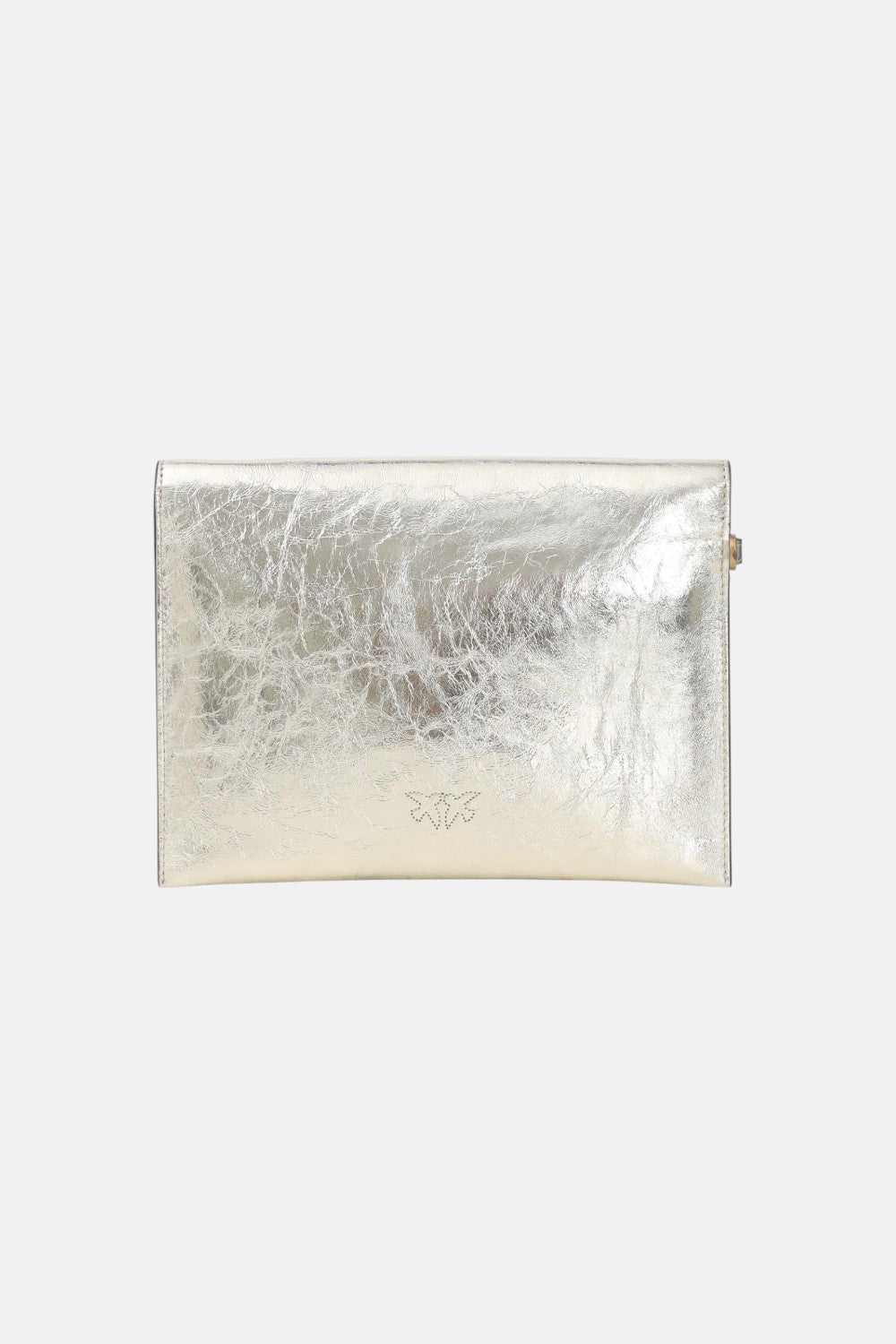 pochette con tracolla flat purse handle metallic