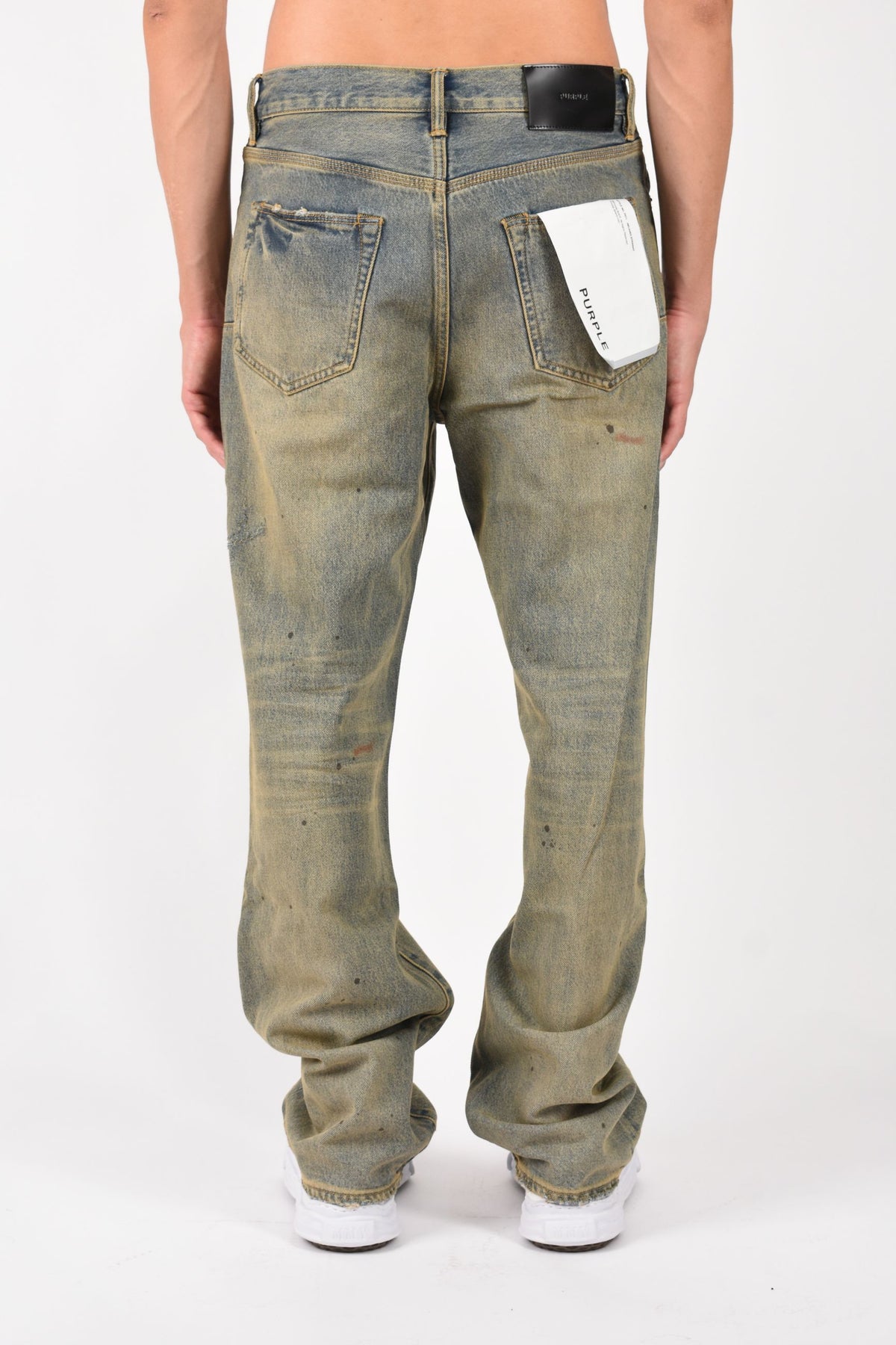 Jeans Straight Leg Dirty Oil Repair