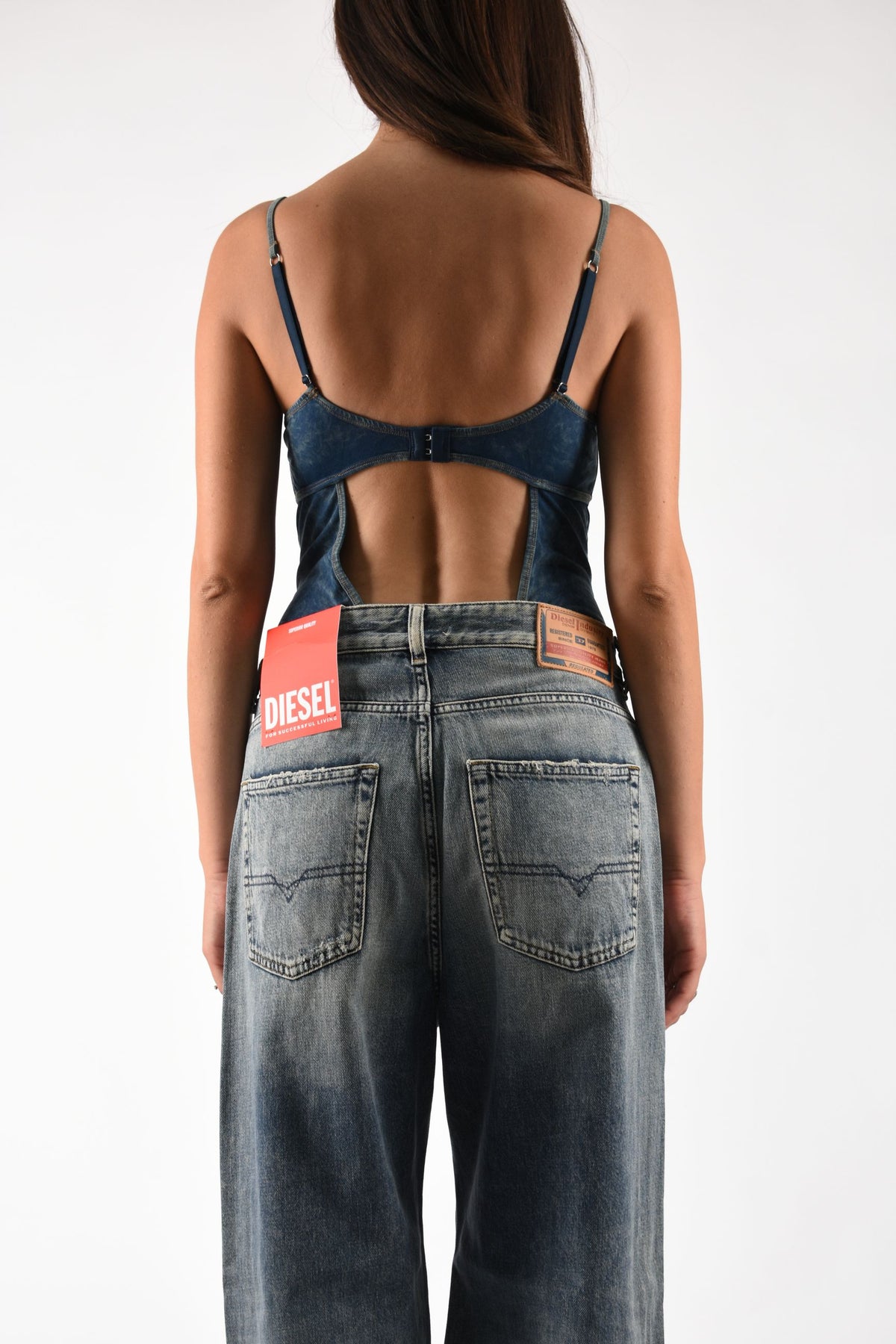Body in jersey effetto denim A22550QTJBV