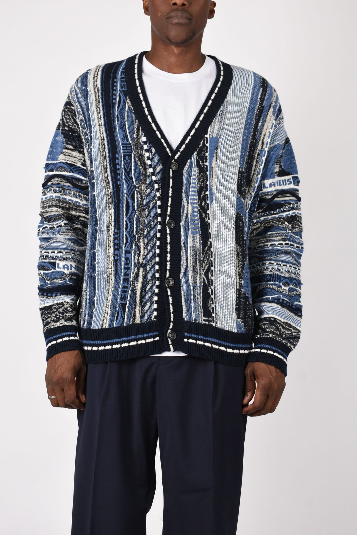 Cardigan boxy jacquard F6LAMACA069