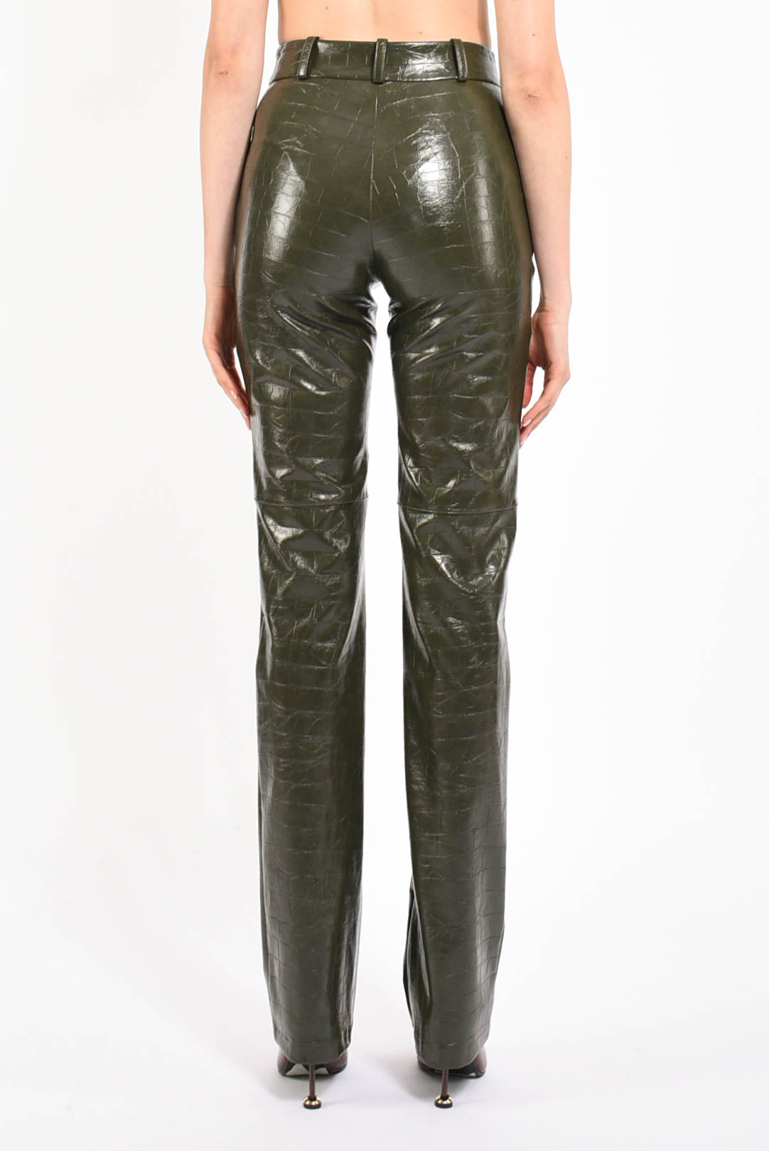 pantaloni in ecopelle