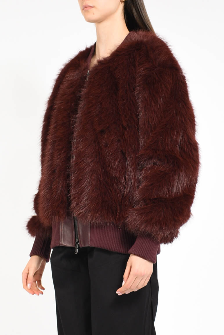 bomber in ecopelliccia