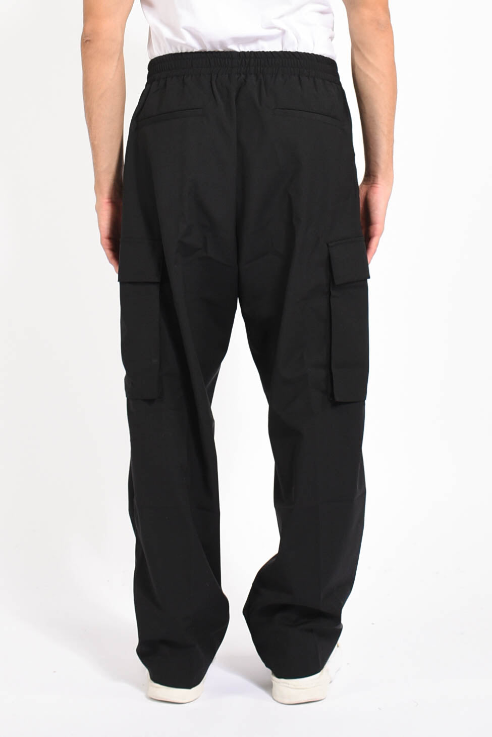 Pantaloni cargo in misto lana