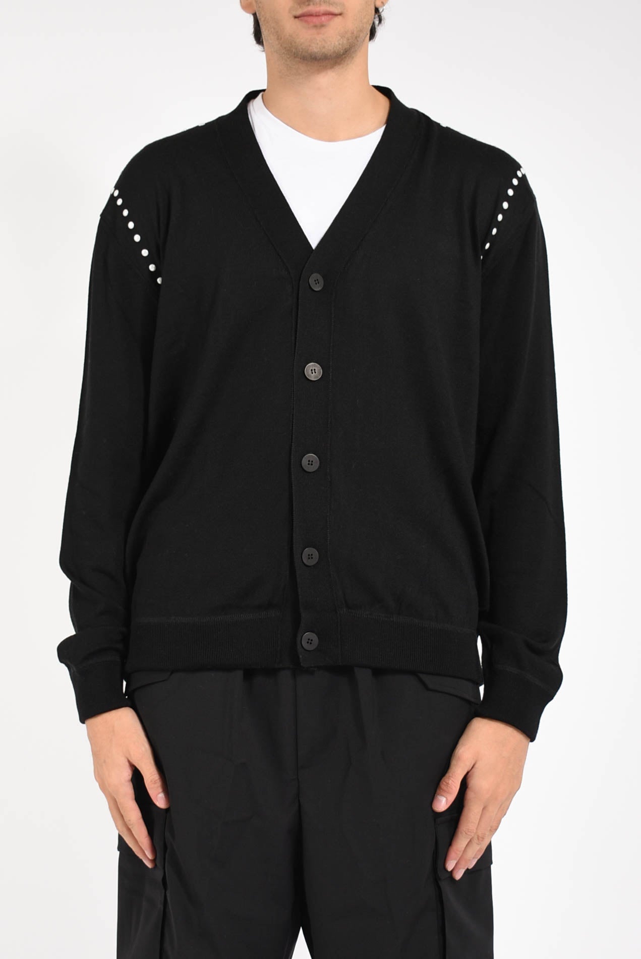 Cardigan con applicazioni