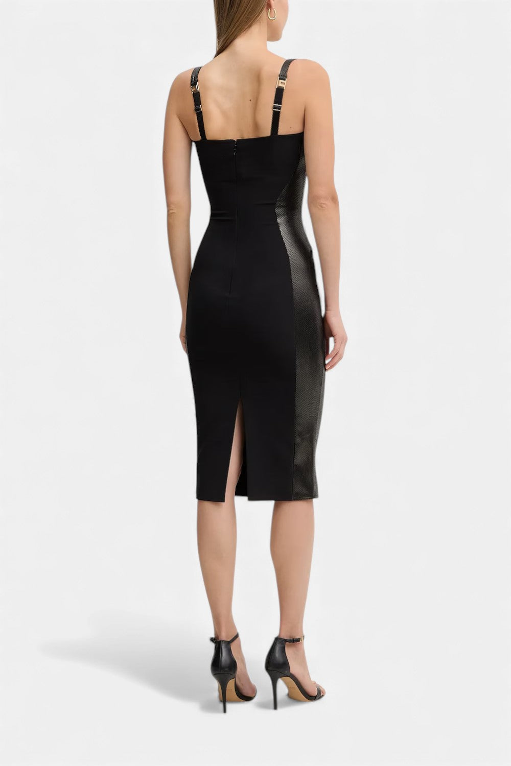 Abito midi in crêpe leggero