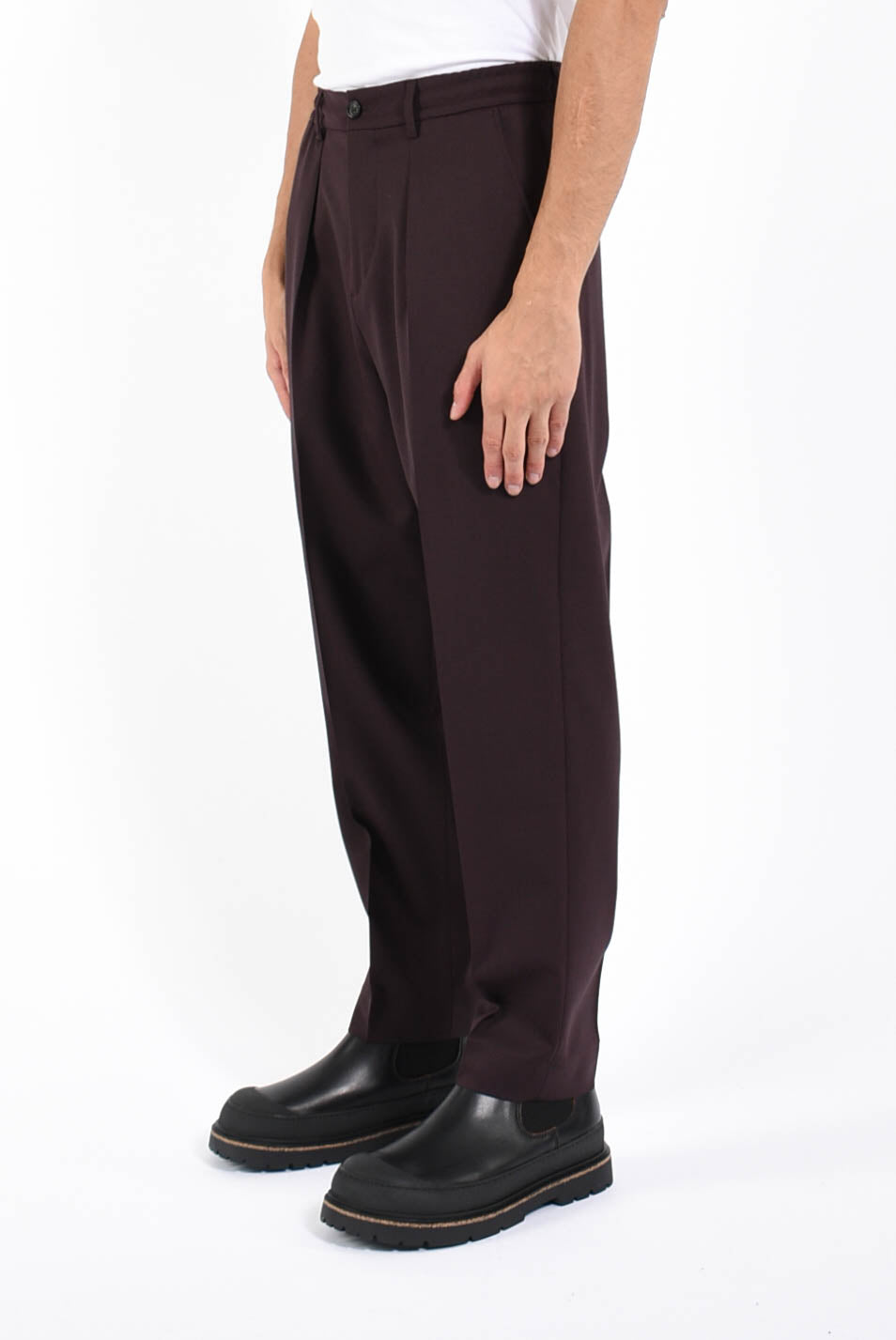 Pantaloni dominique in misto lana