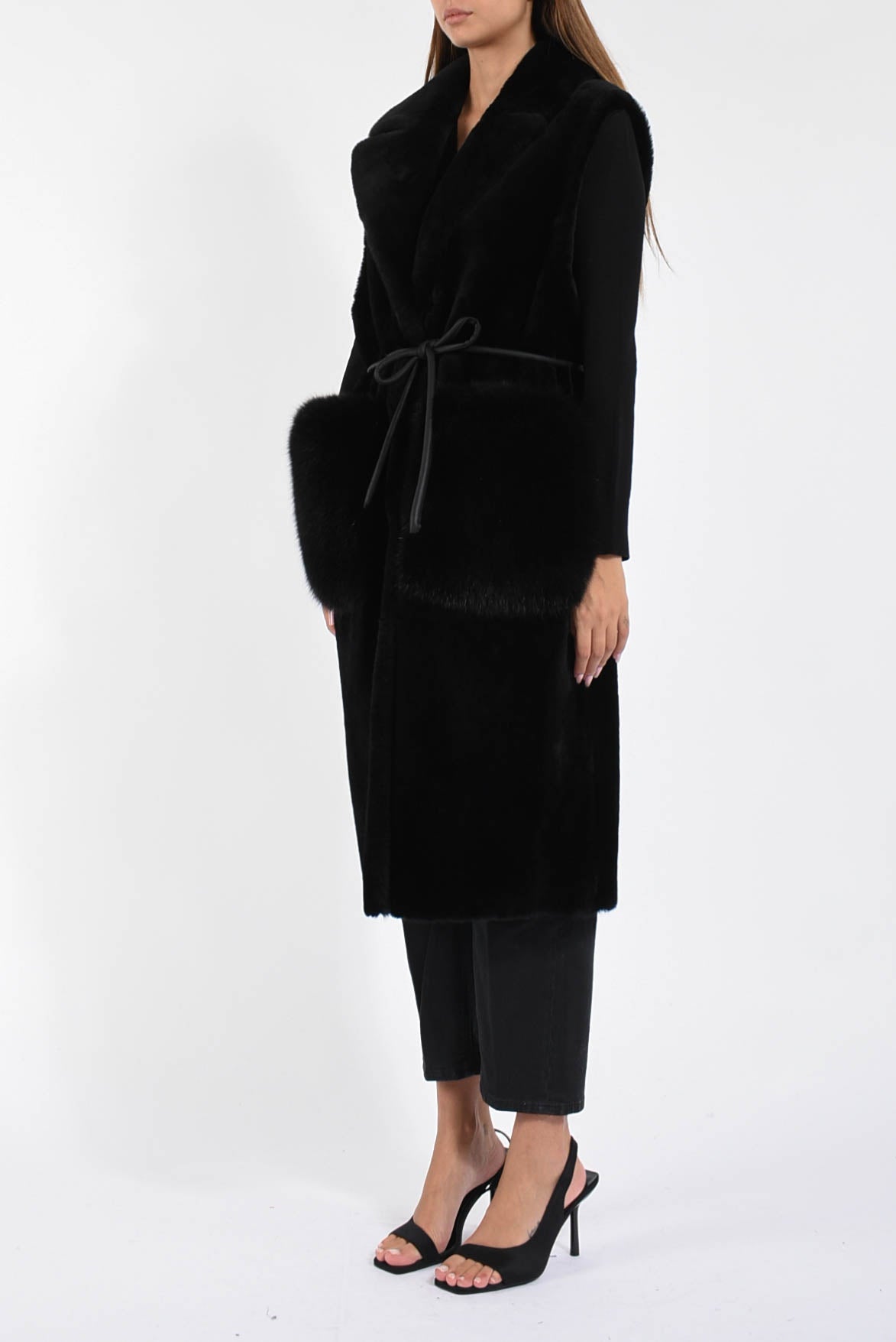 gilet lungo merino straight volpe