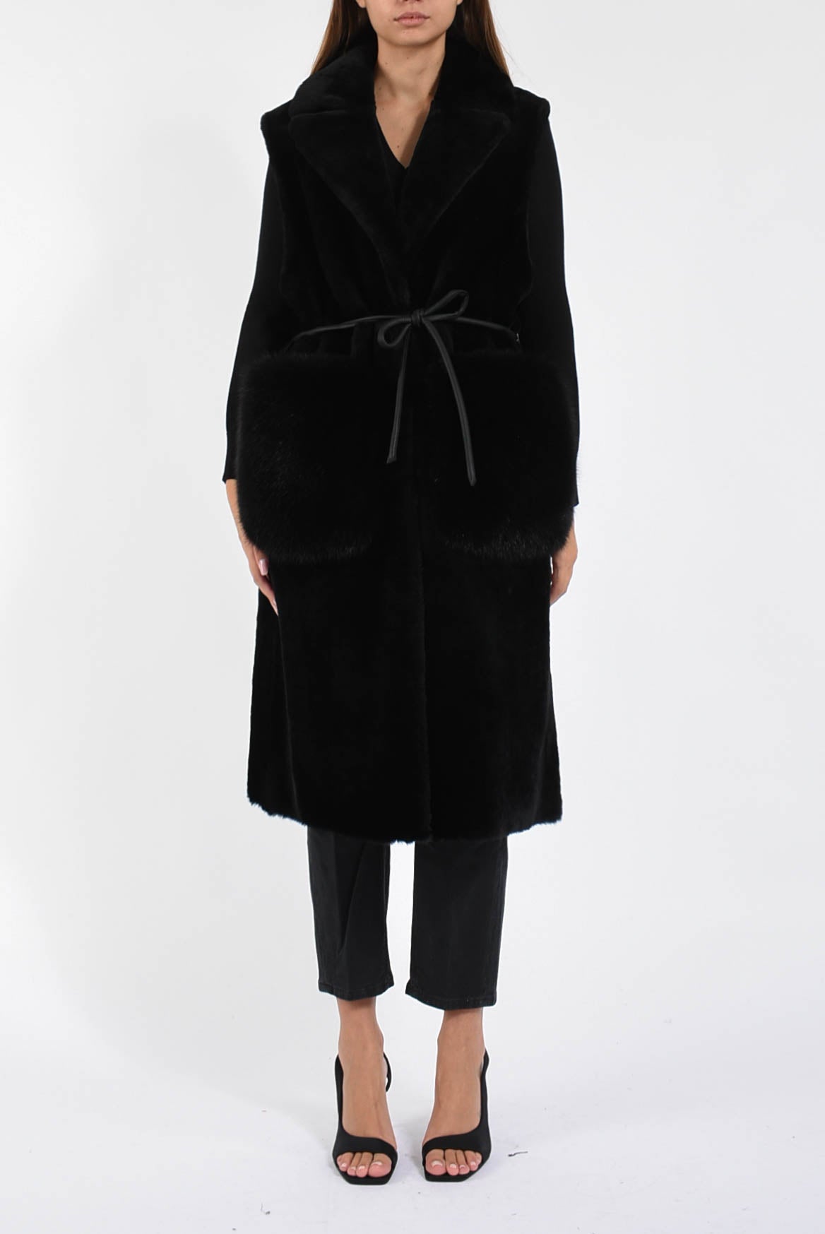 gilet lungo merino straight volpe