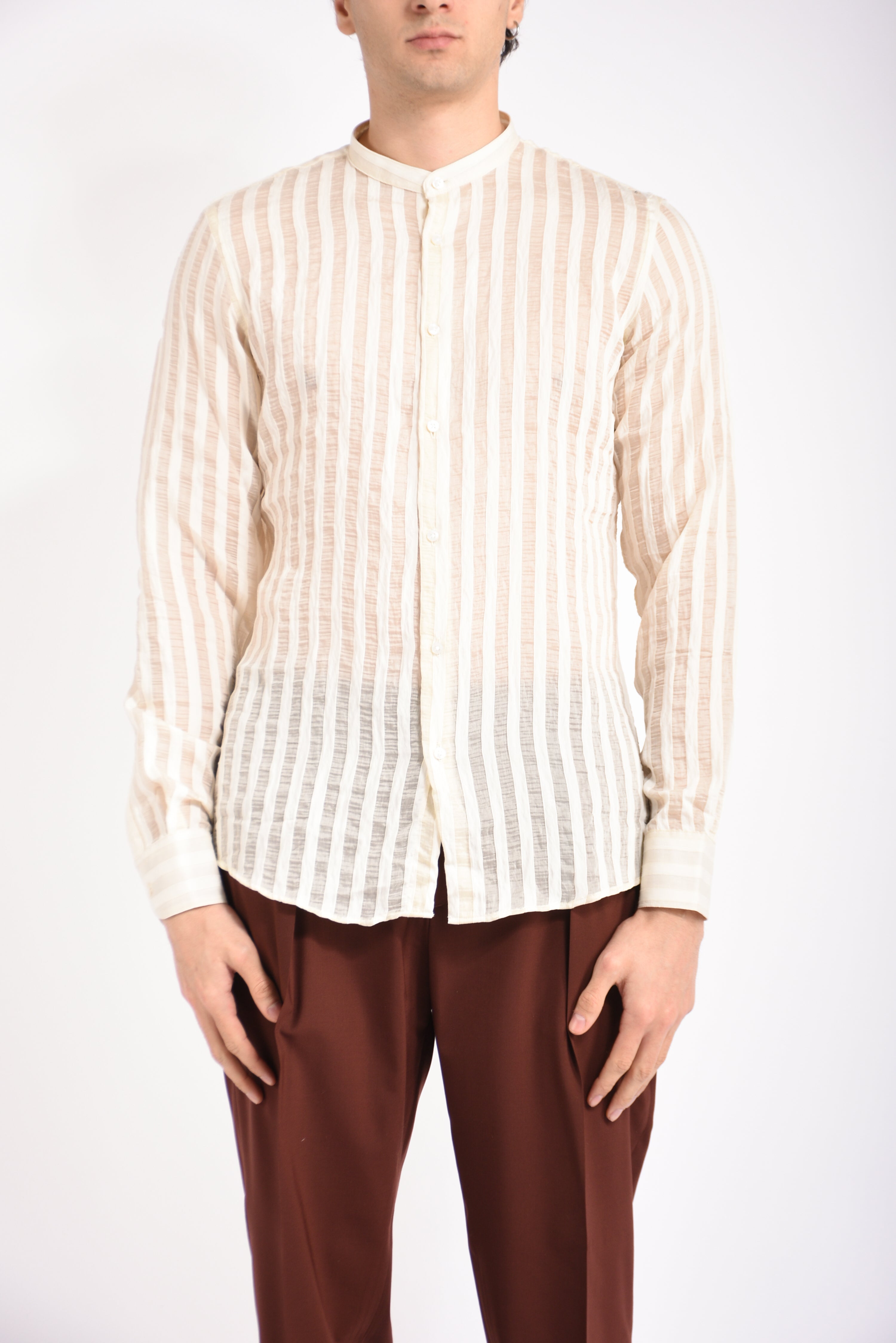 Camicia coreana in viscosa
