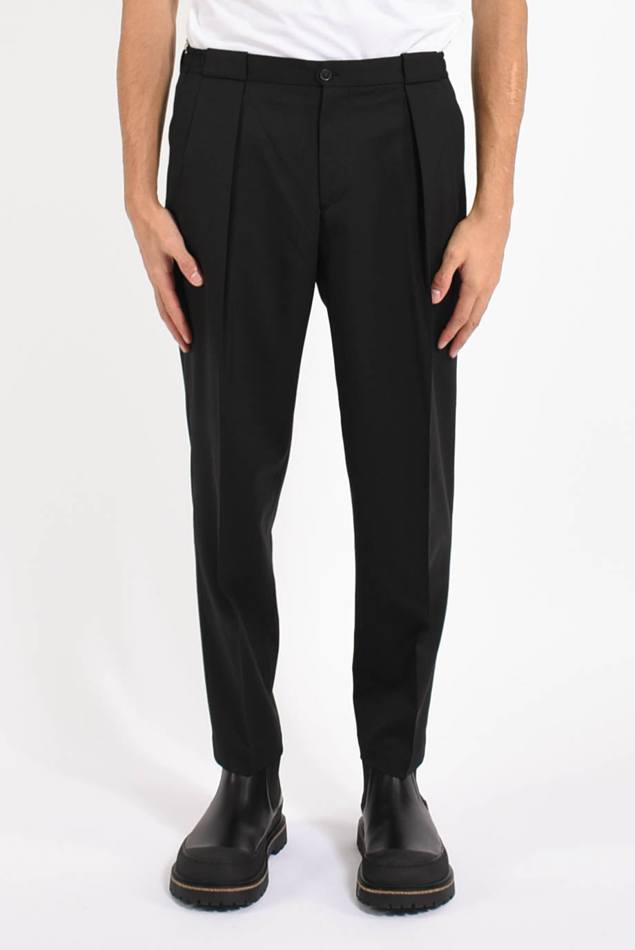 Pantaloni portobellos in misto lana