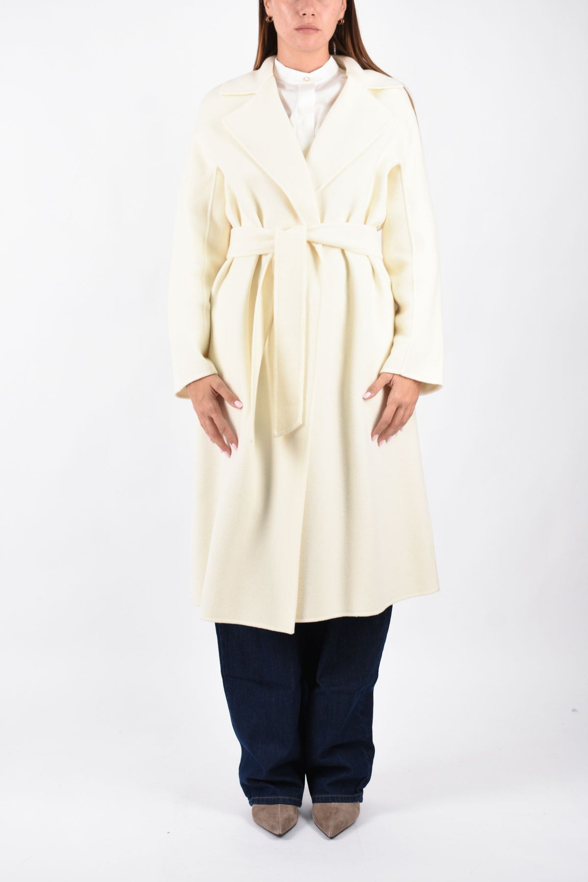 Cappotto lungo a vestaglia in lana MSTCLES 2626016021600