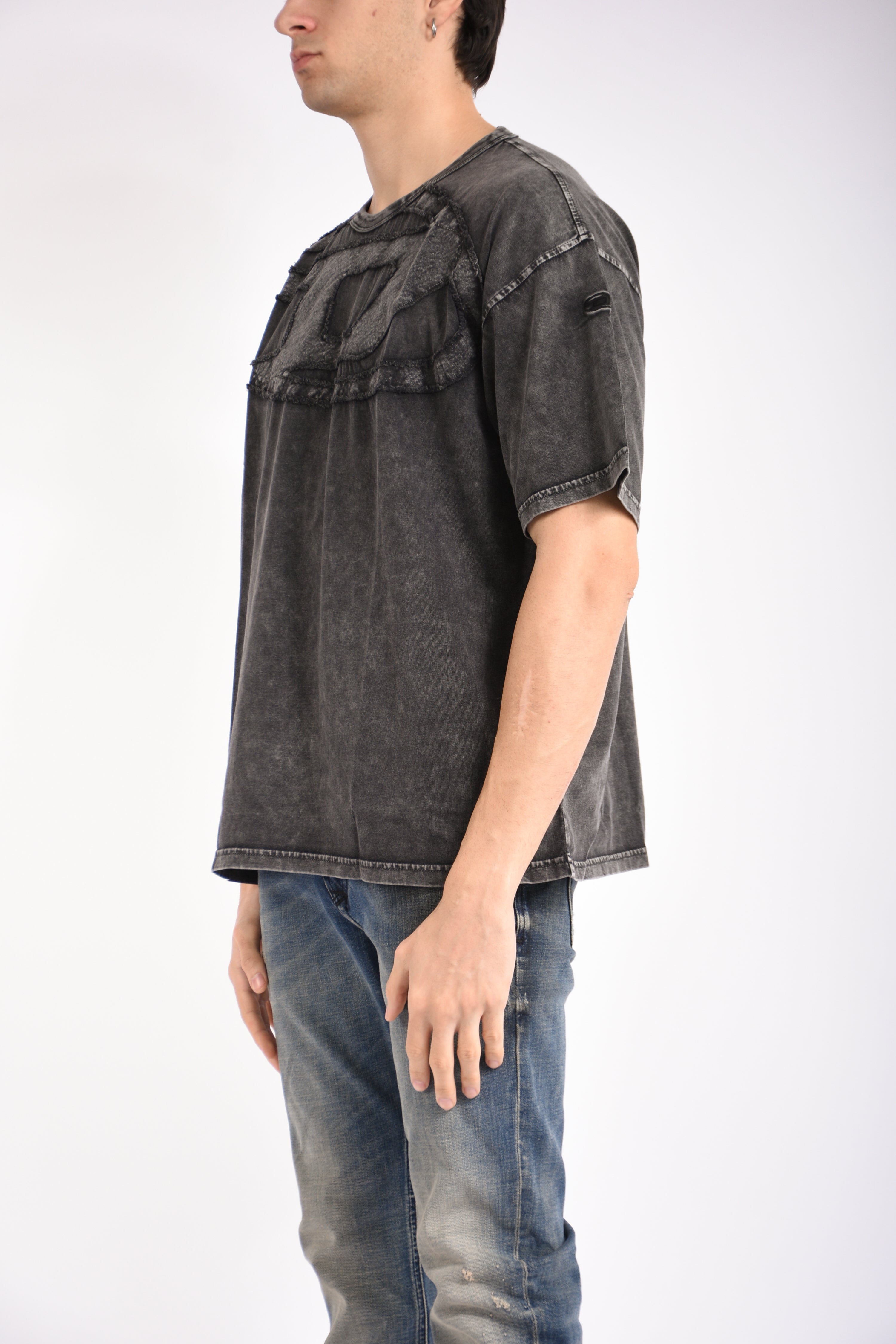 T-shirt con logo Oval D applicato