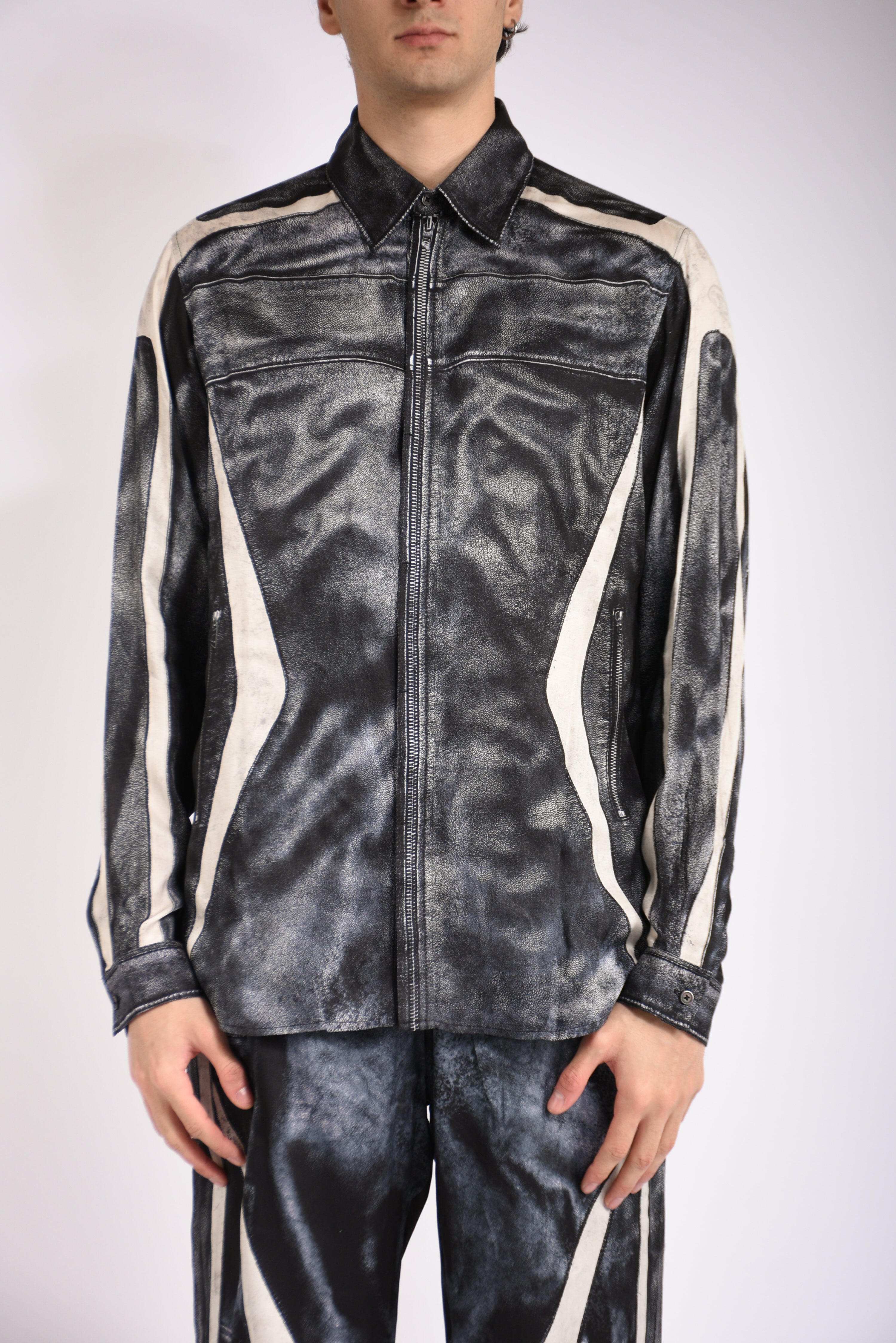 Camicia in viscosa stampata