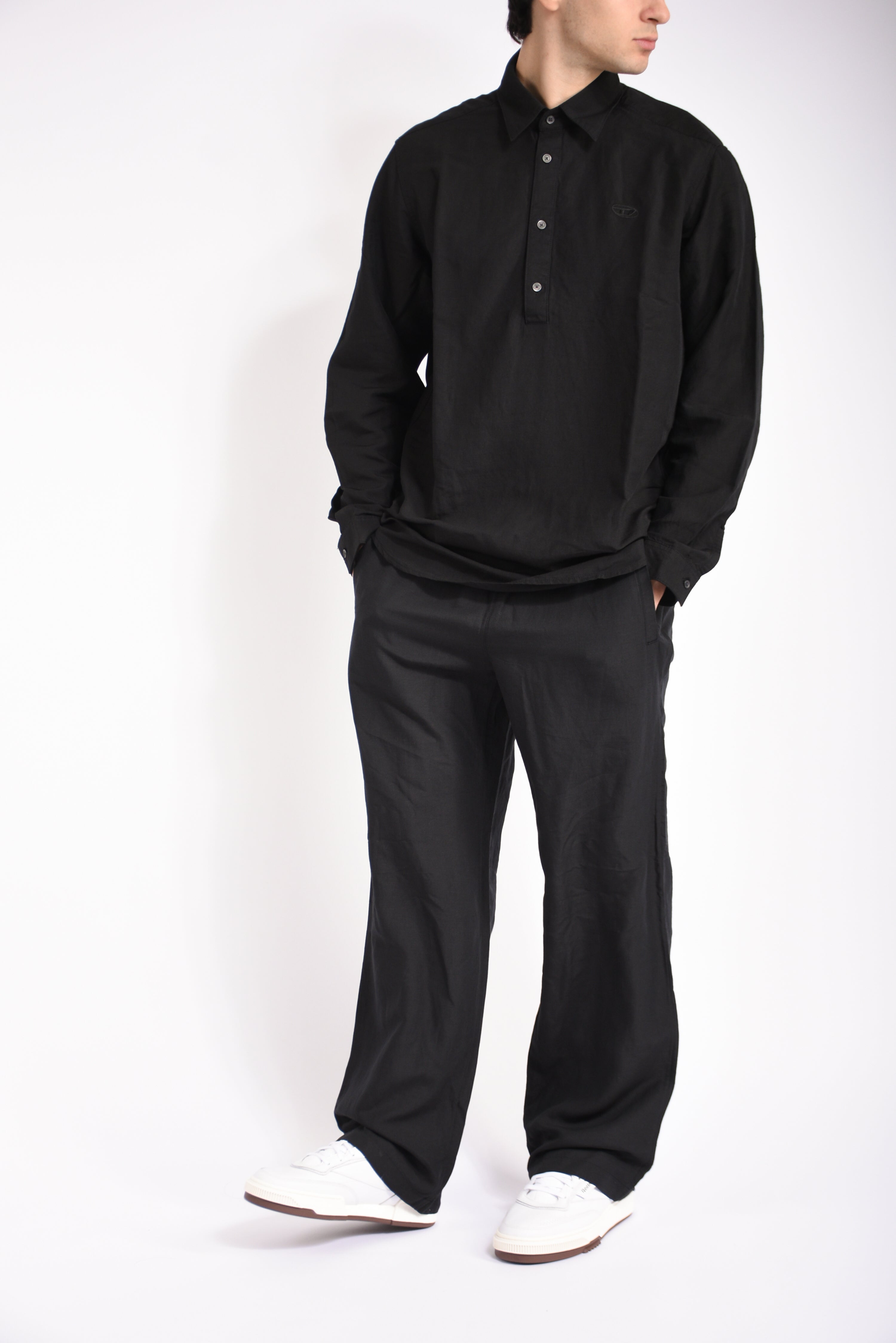 Pantaloni THECK in misto lino