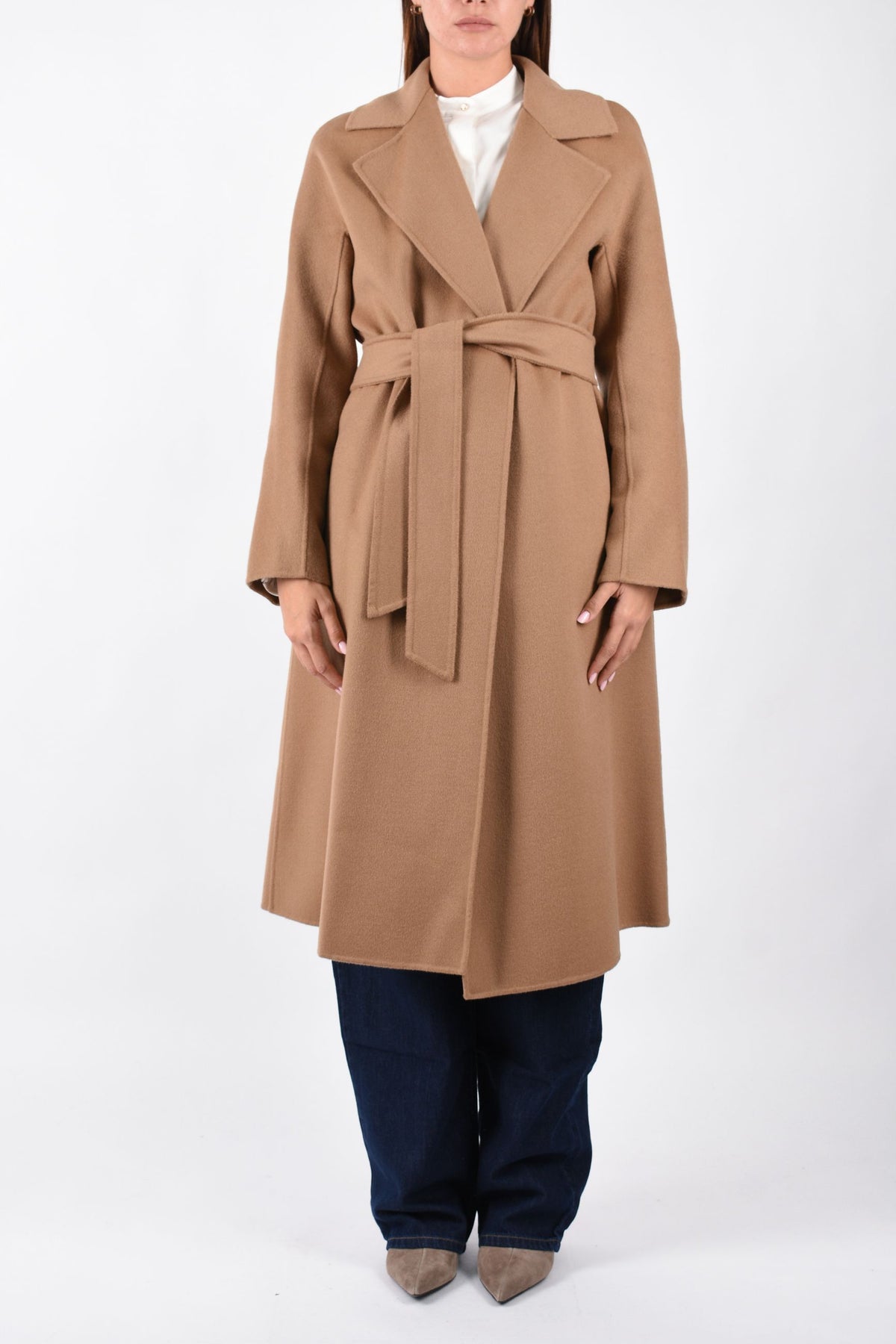 Cappotto lungo a vestaglia in lana, cachemire e seta MSTCLES 2626016021600
