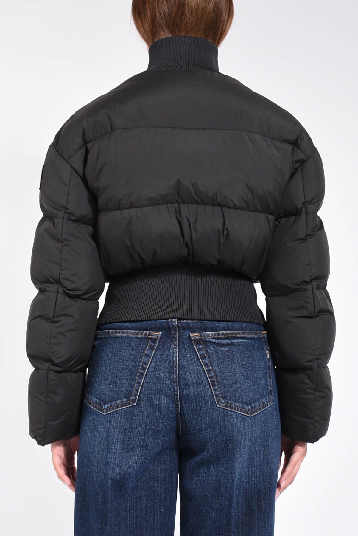 Piumino cropped in tessuto tecnico