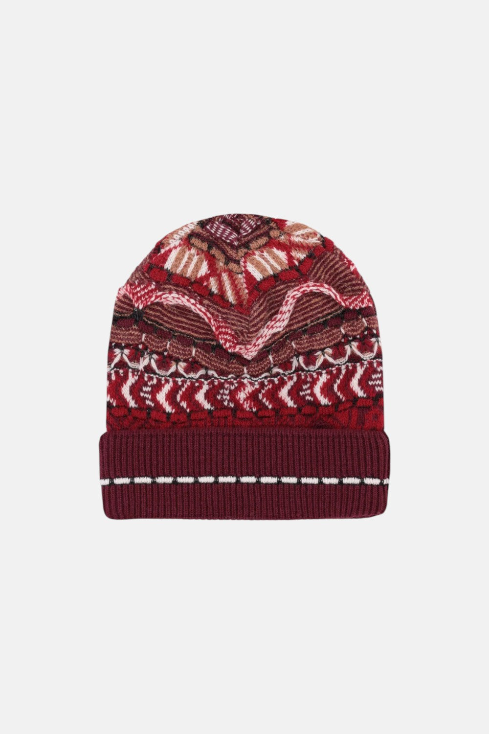 Cappello in alpaca e lana jacquard