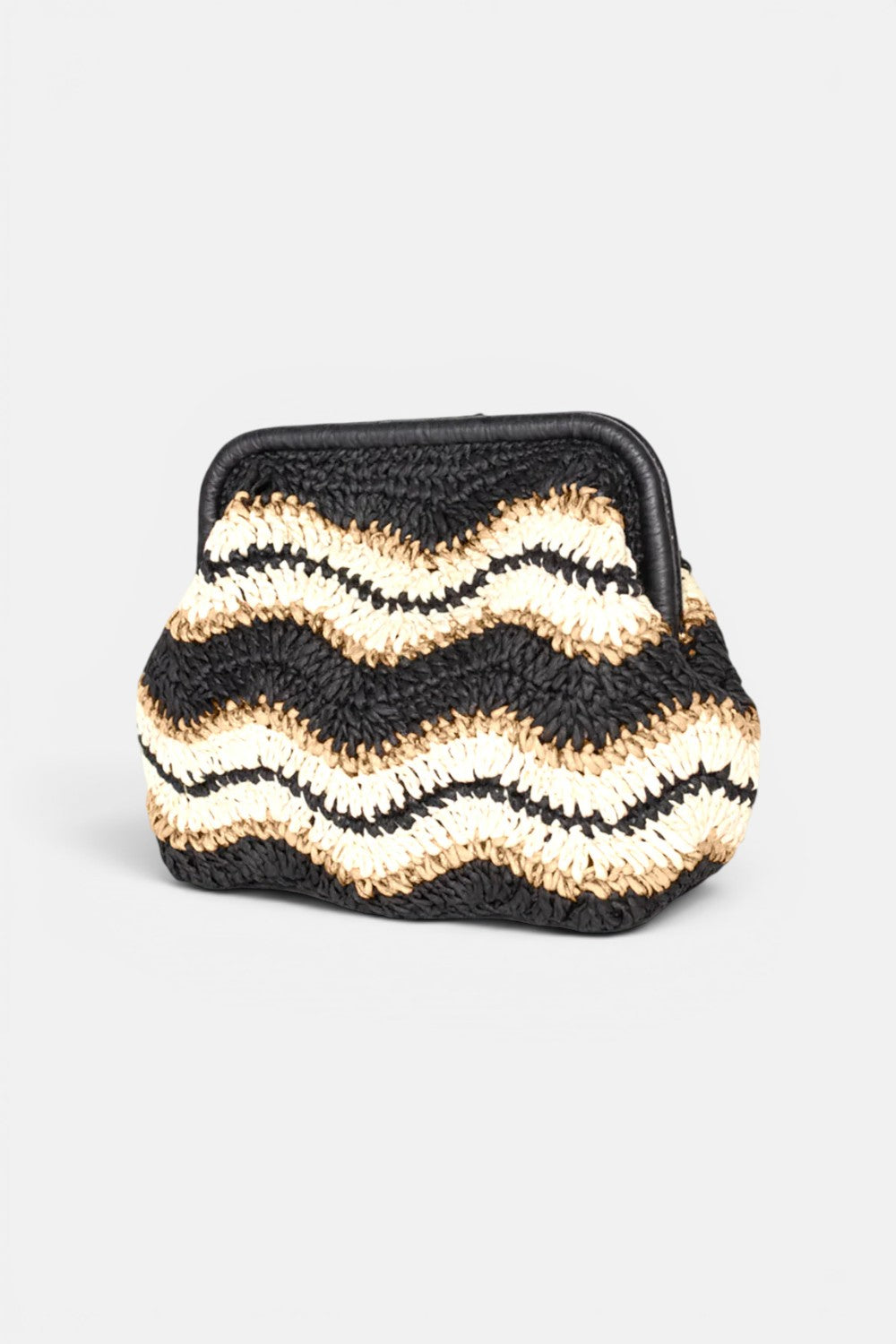 borsa modello clutch in paglia