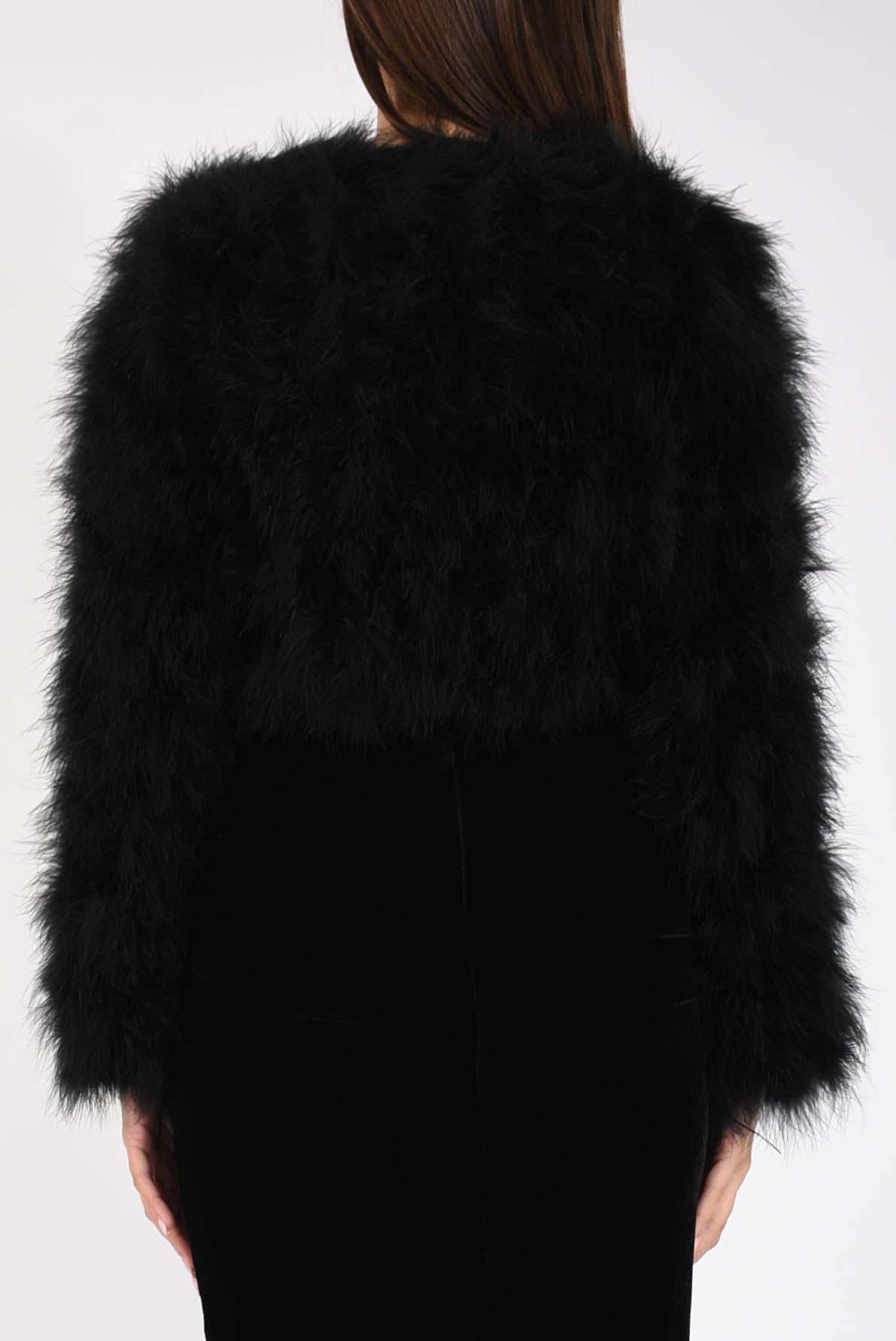 giacca in marabu fluffy