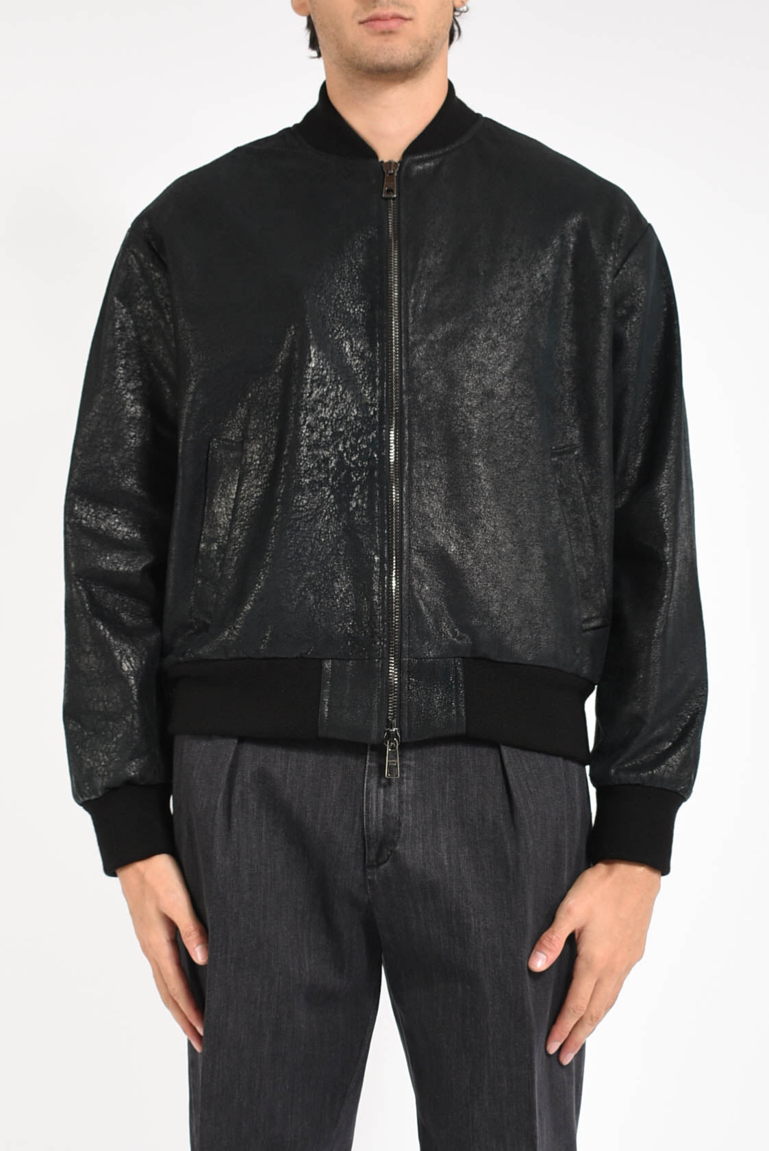 Bomber in pelle