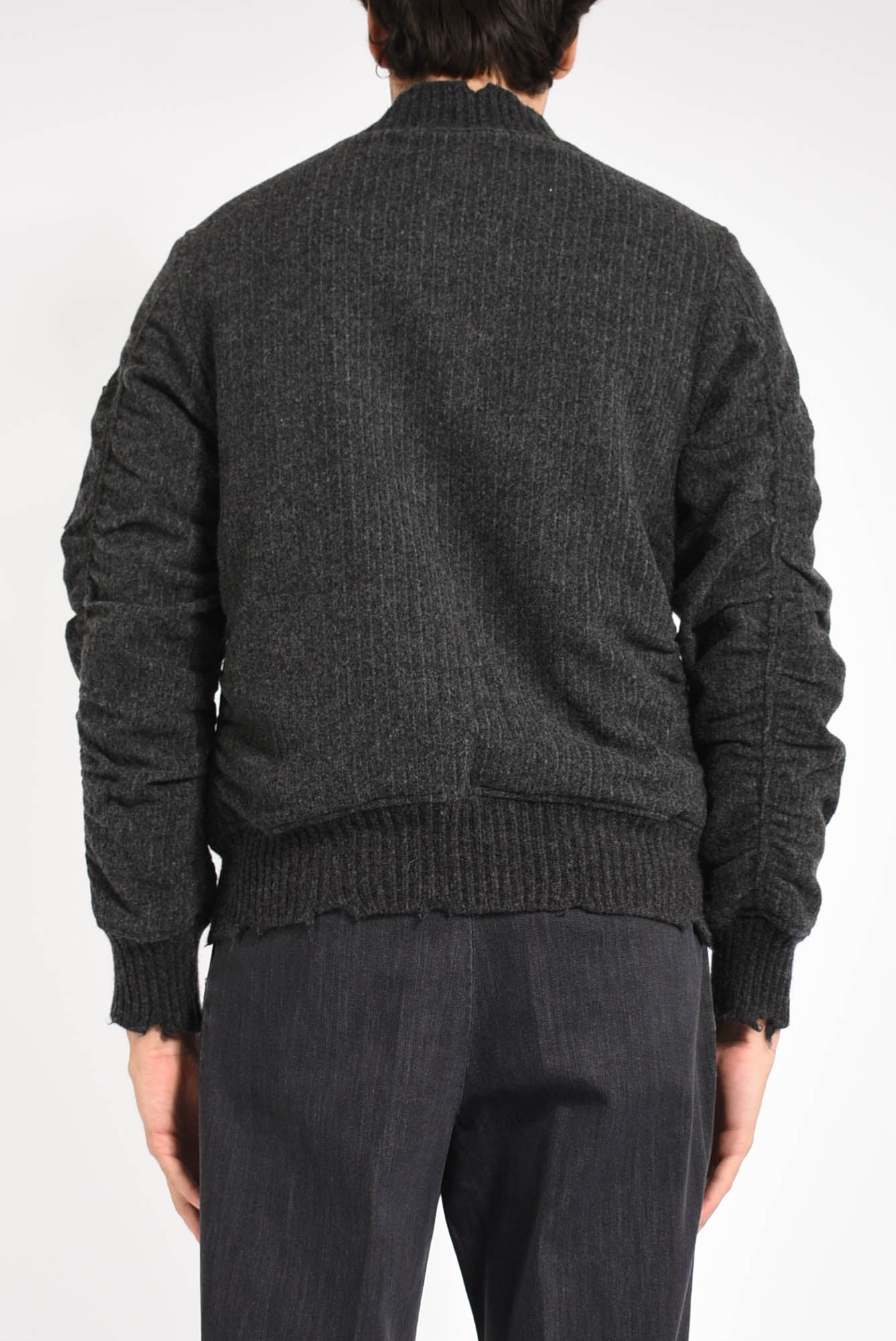 Giubbino in lana gessato