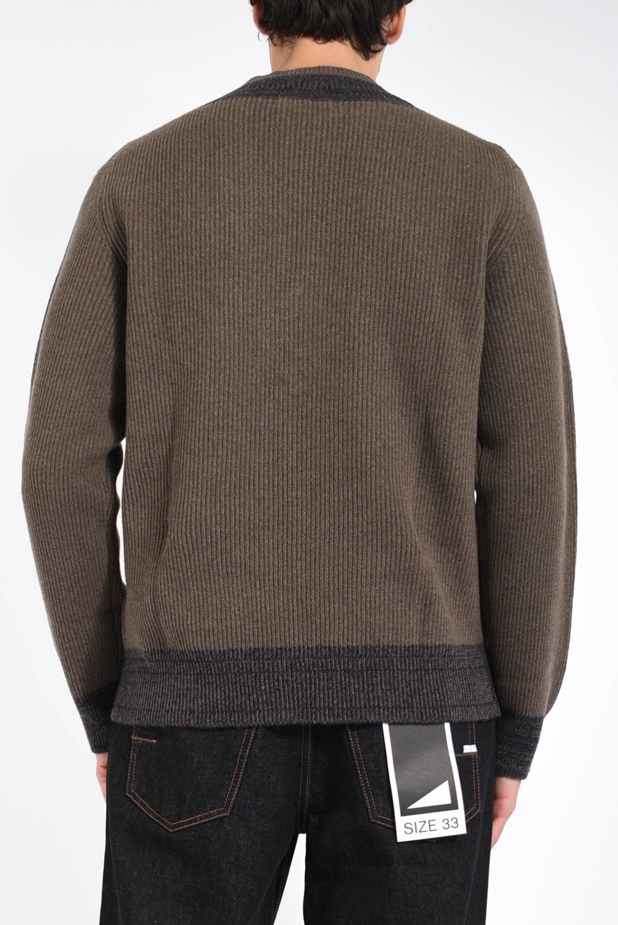 maglia scollo a v in lana