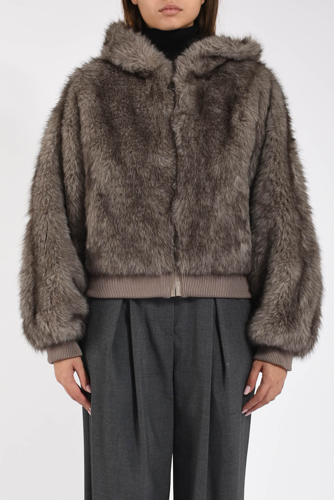 bomber in ecopelliccia