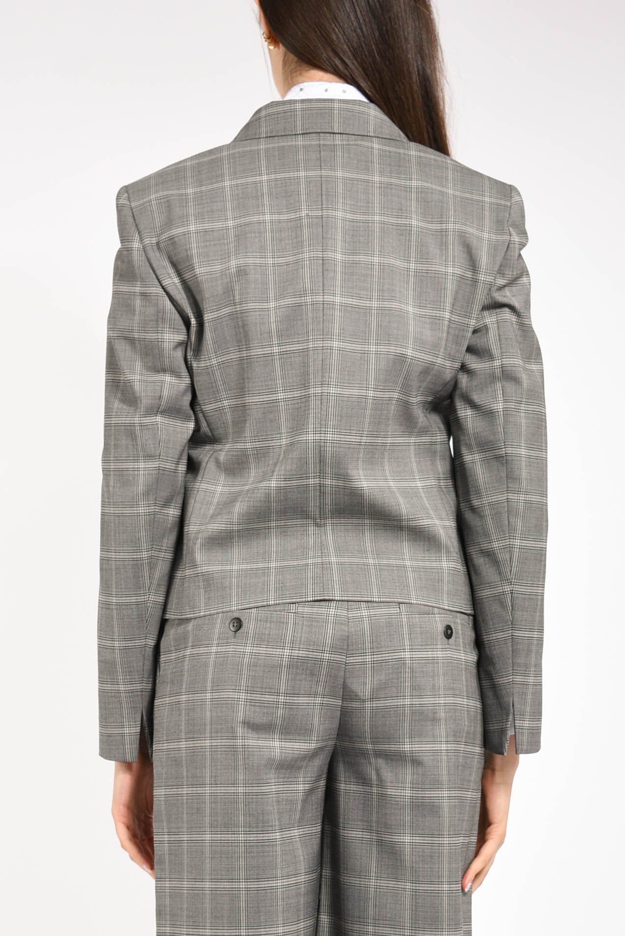 giacca in misto lana modello manto