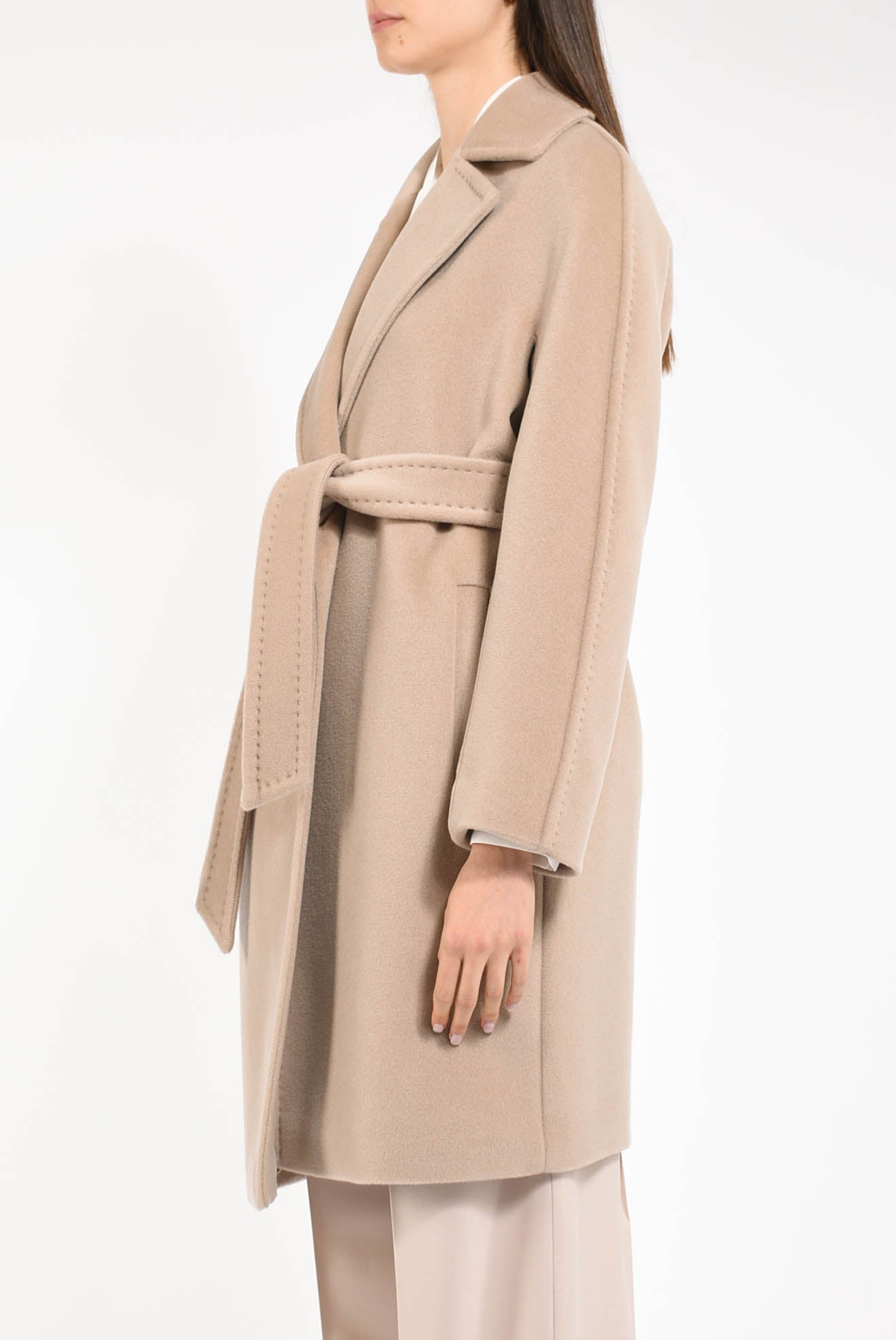 cappotto a vestaglia in lana scire