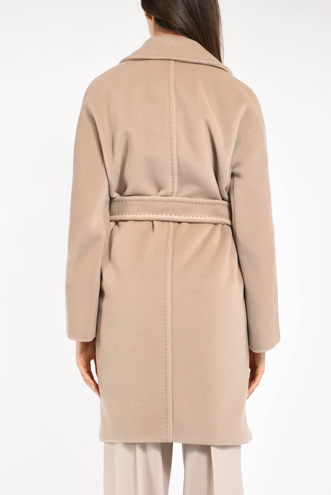 cappotto a vestaglia in lana scire