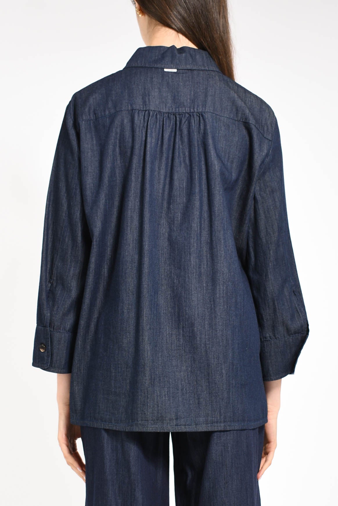 camicia in denim modello ellen