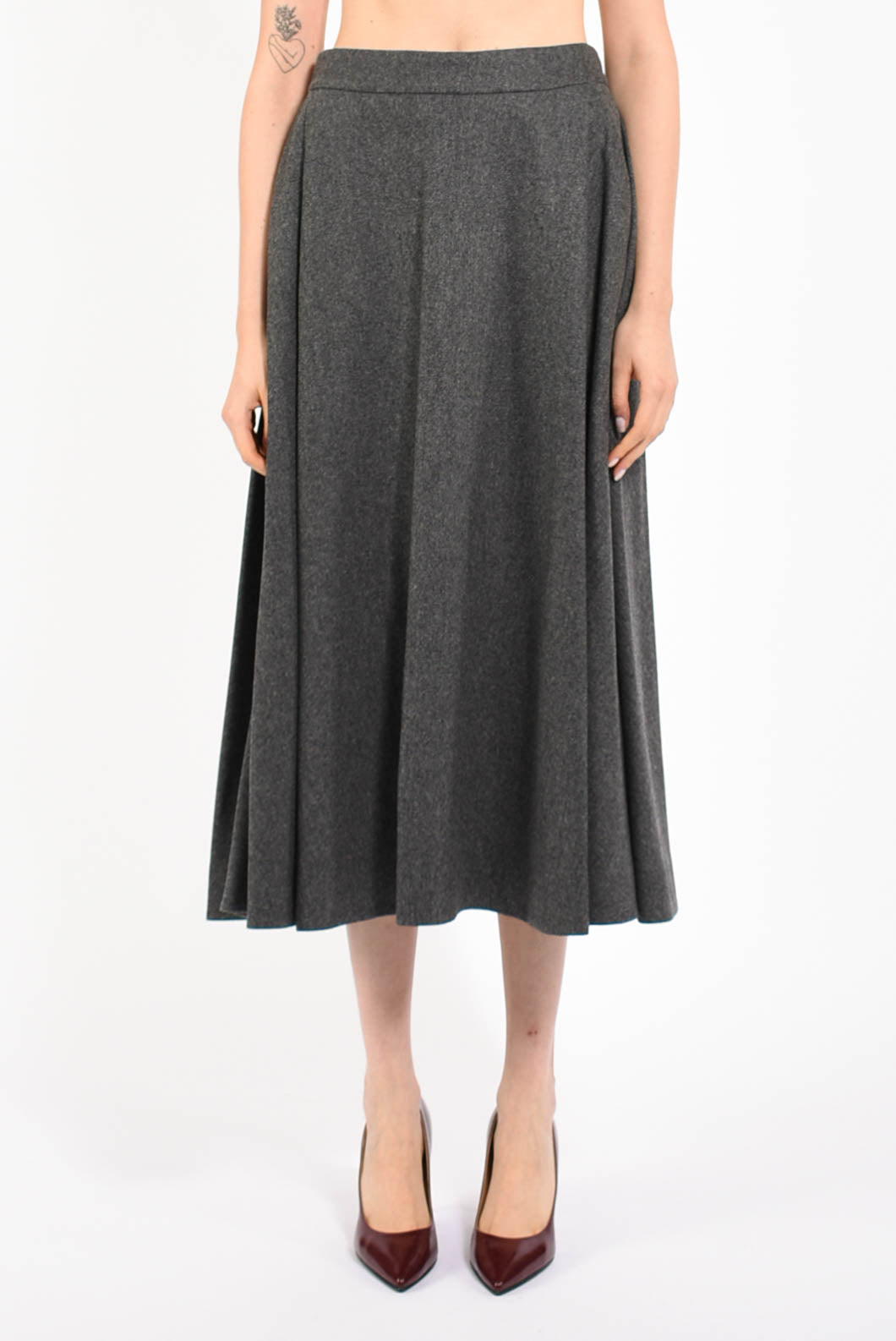 gonna lunga in lana modello betulla