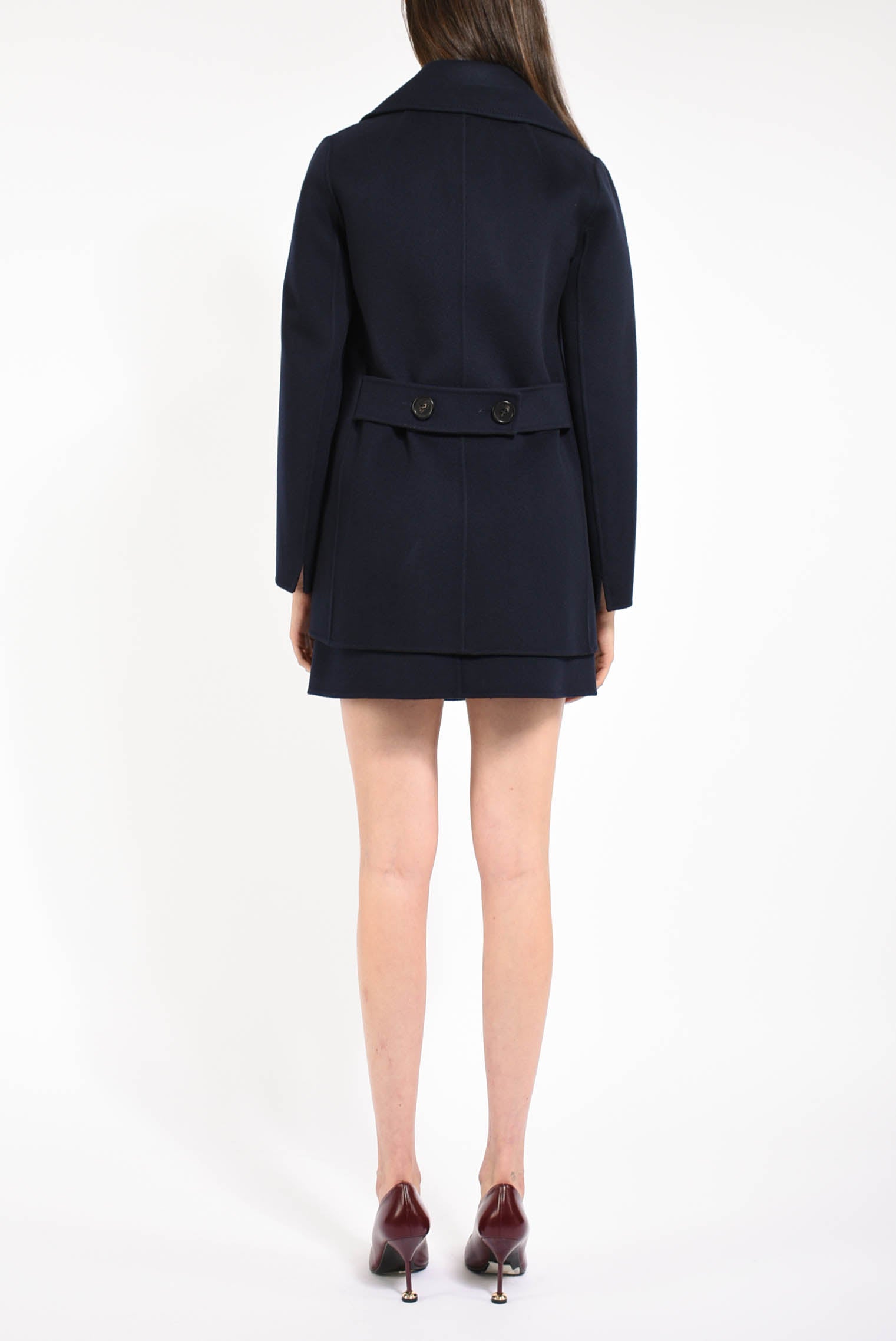 cappotto corto in lana modello caban