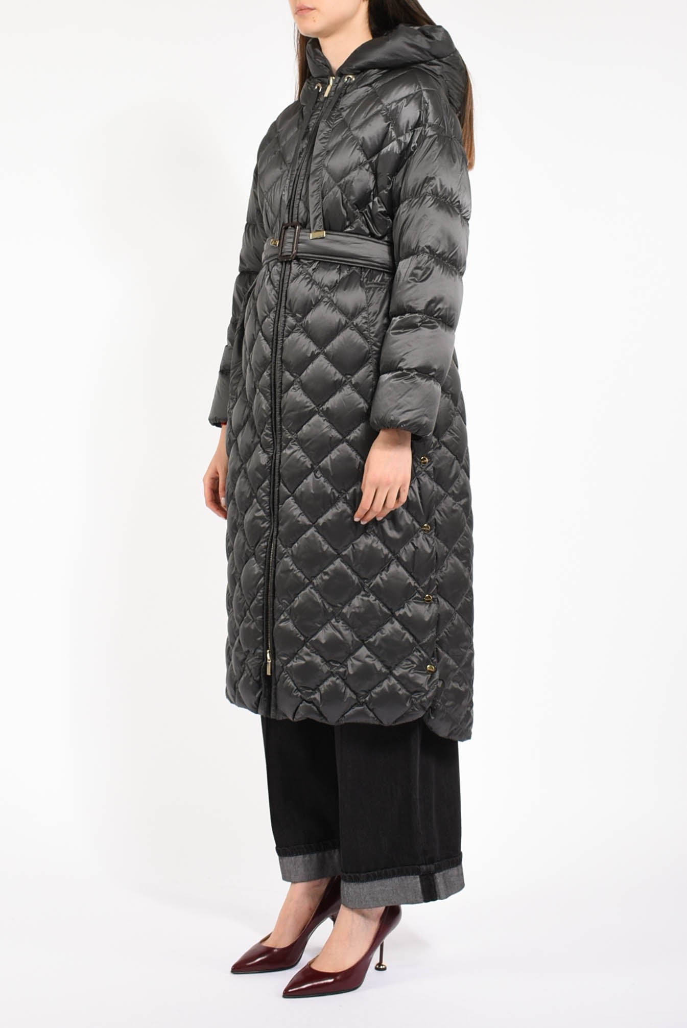 piumino lungo in tela modello trepar