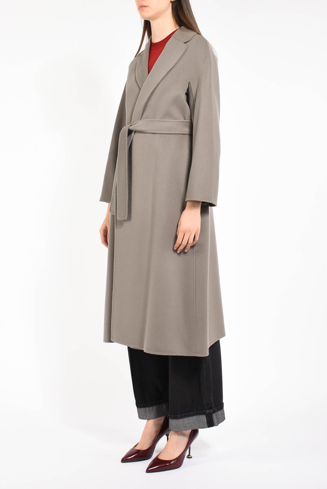 cappotto midi in lana modello esturia