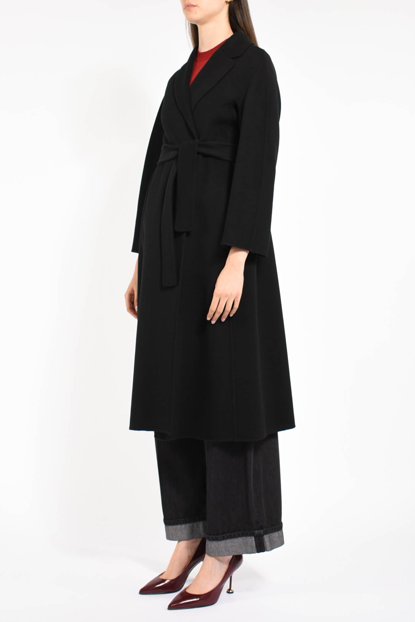 cappotto midi in lana modello esturia