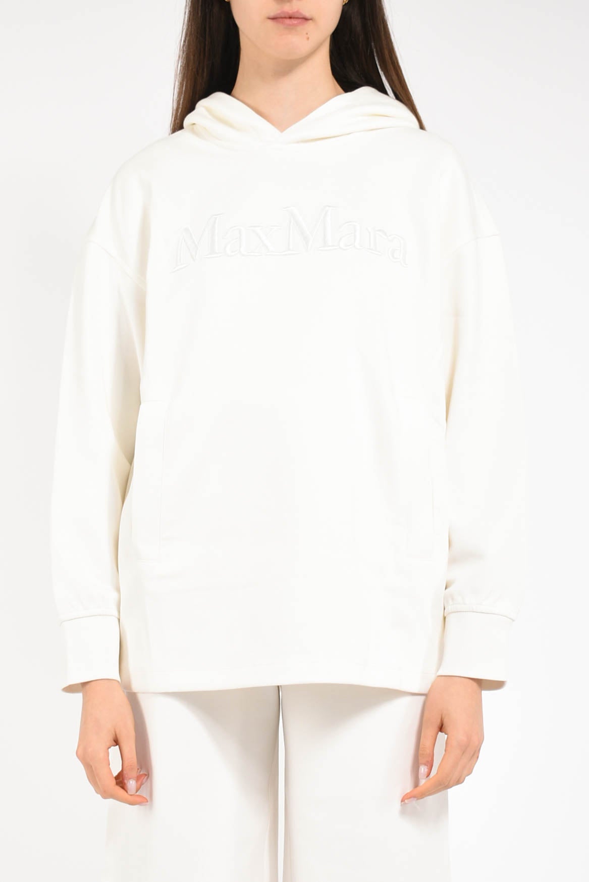 felpa con cappuccio modello visiera