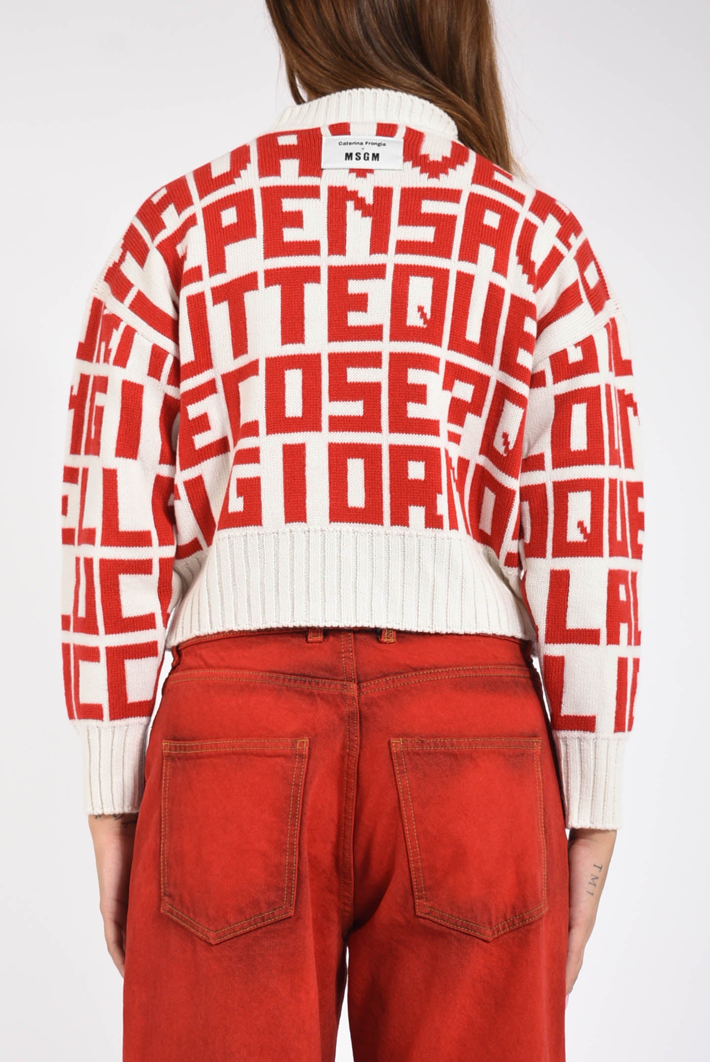 maglia in misto lana jacquard