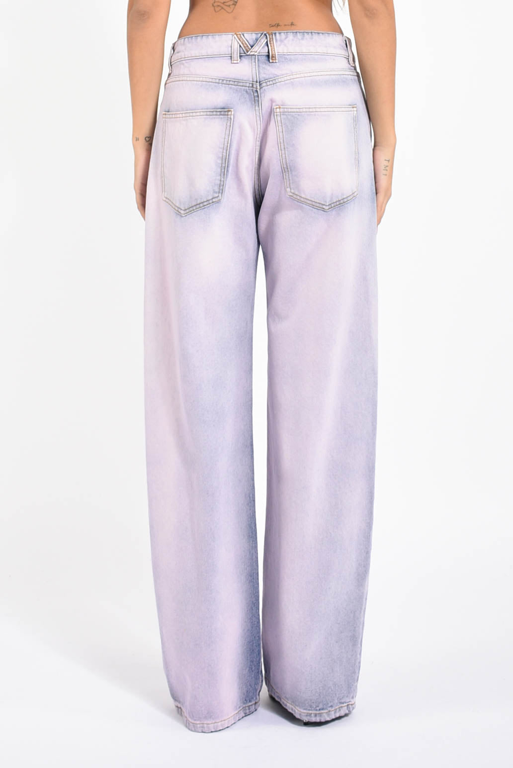 pantaloni in denim overdyed