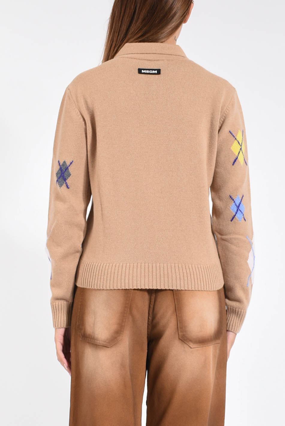 maglia in lana con motivo jacquard