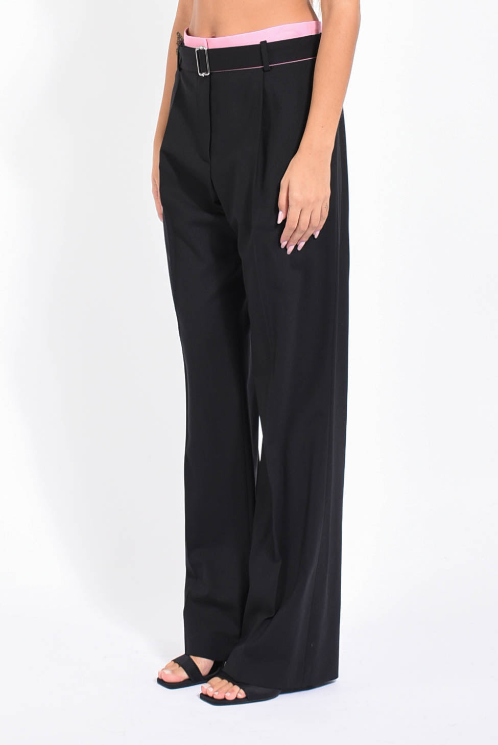 pantaloni in fresco lana