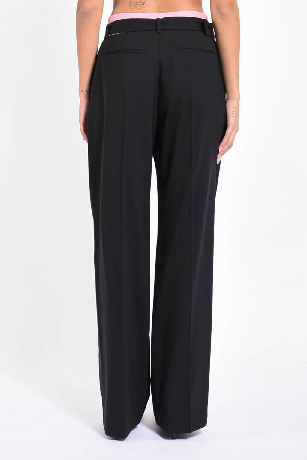 pantaloni in fresco lana