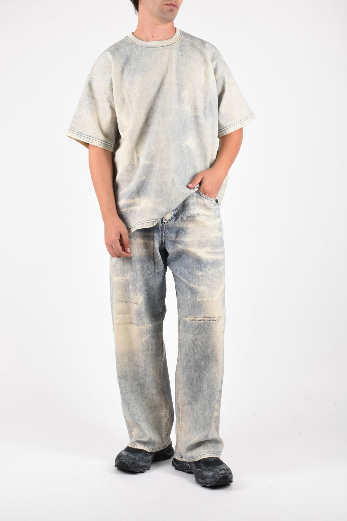 T-shirt d-box in denim A19154068XM