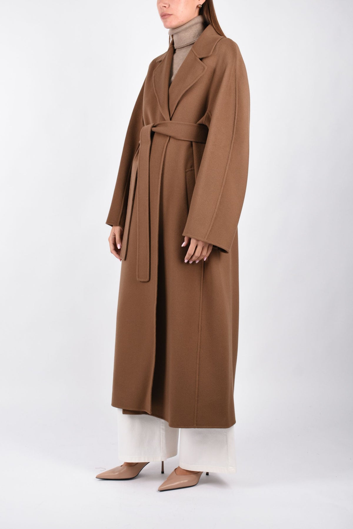 Cappotto lungo a vestaglia in drap di lana SMMPENELOPE 2629016121600