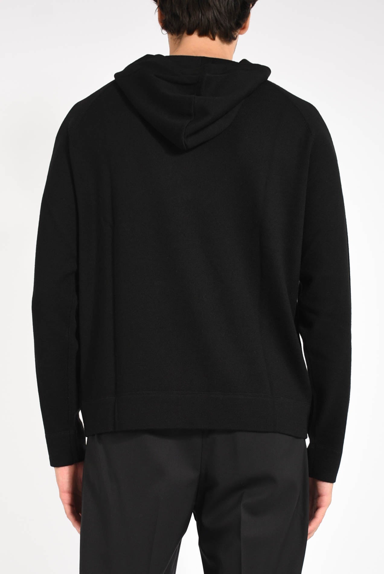 Maglia taglio felpa in lana vergine