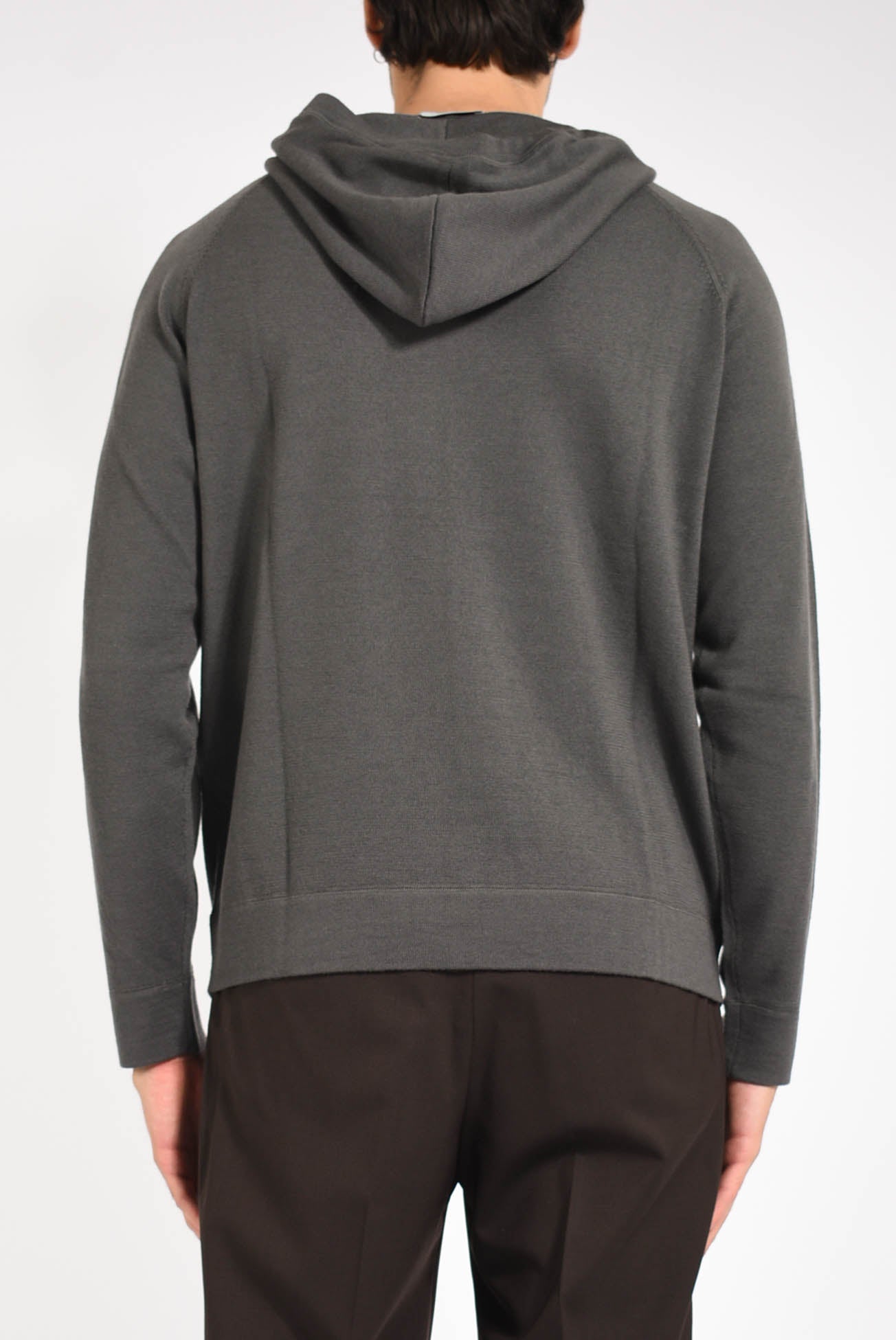 Maglia taglio felpa in lana vergine