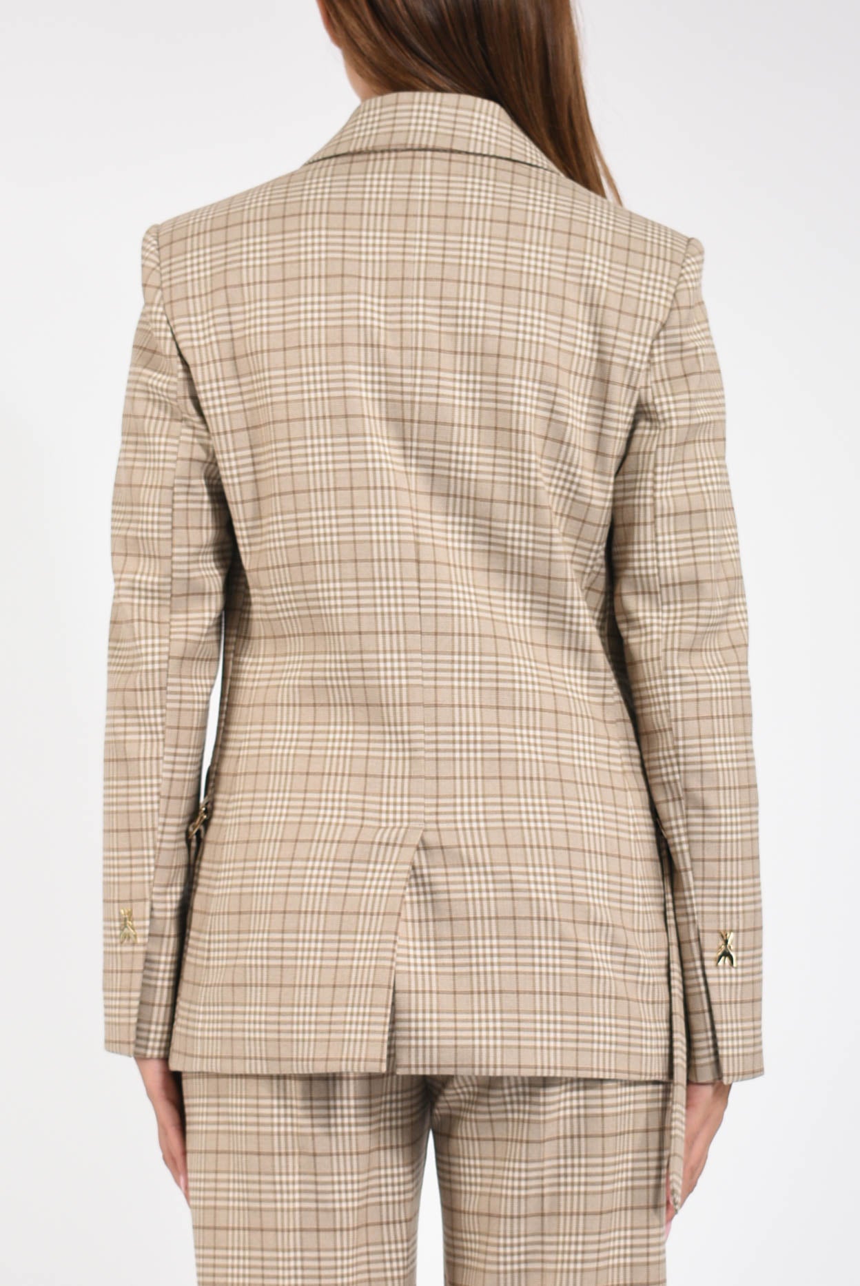 giacca fluida a quadri