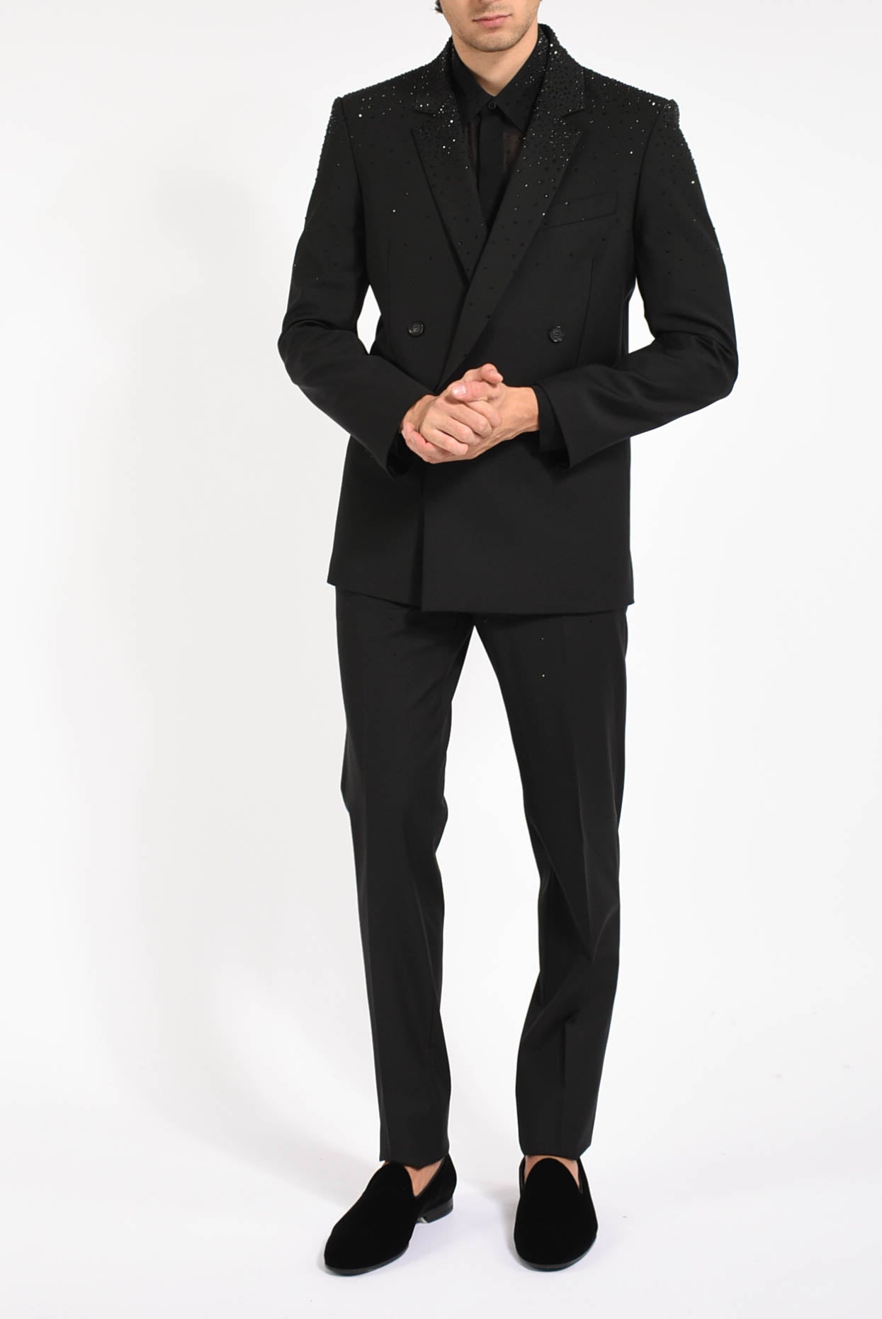 Giacca monopetto con applicazioni