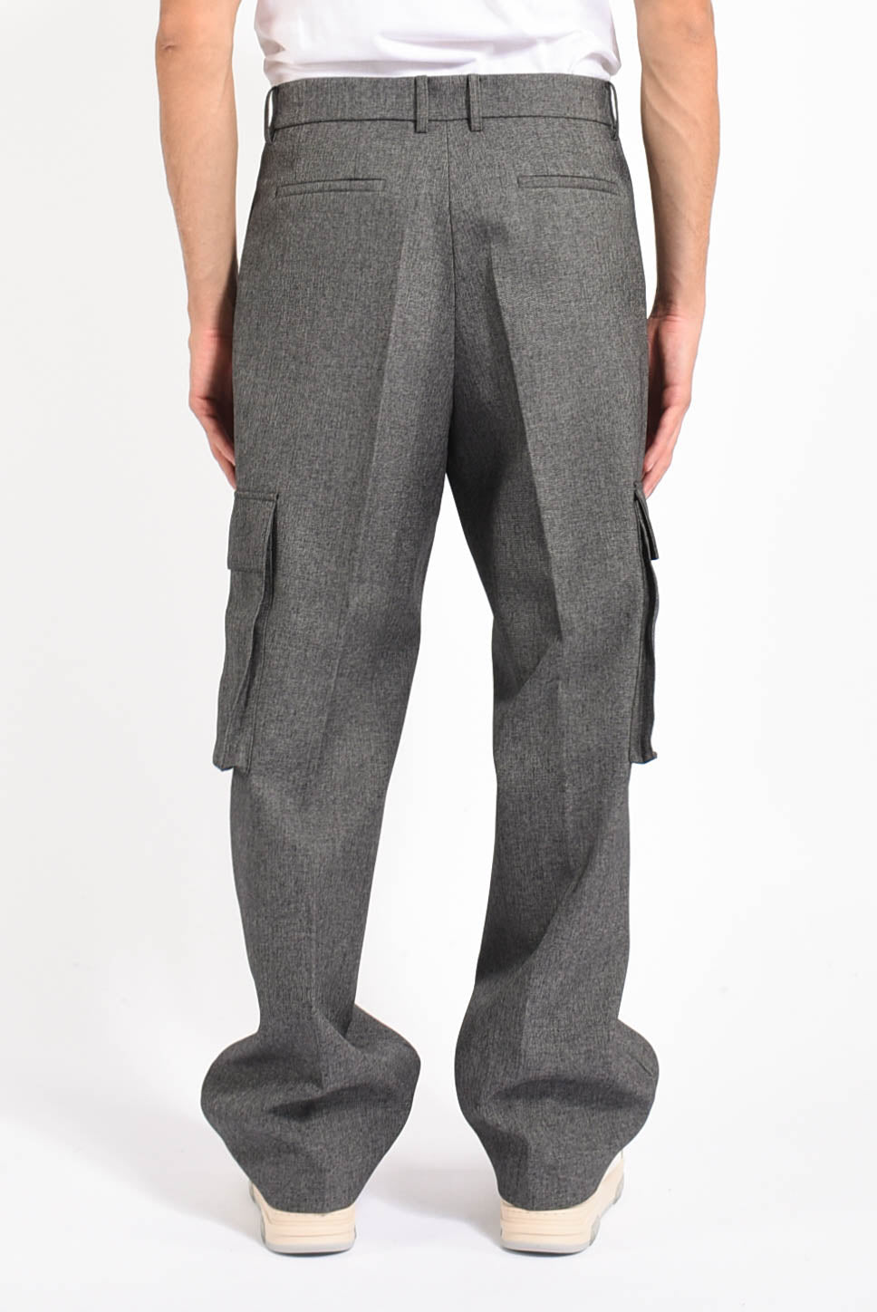 Pantaloni cargo in lana