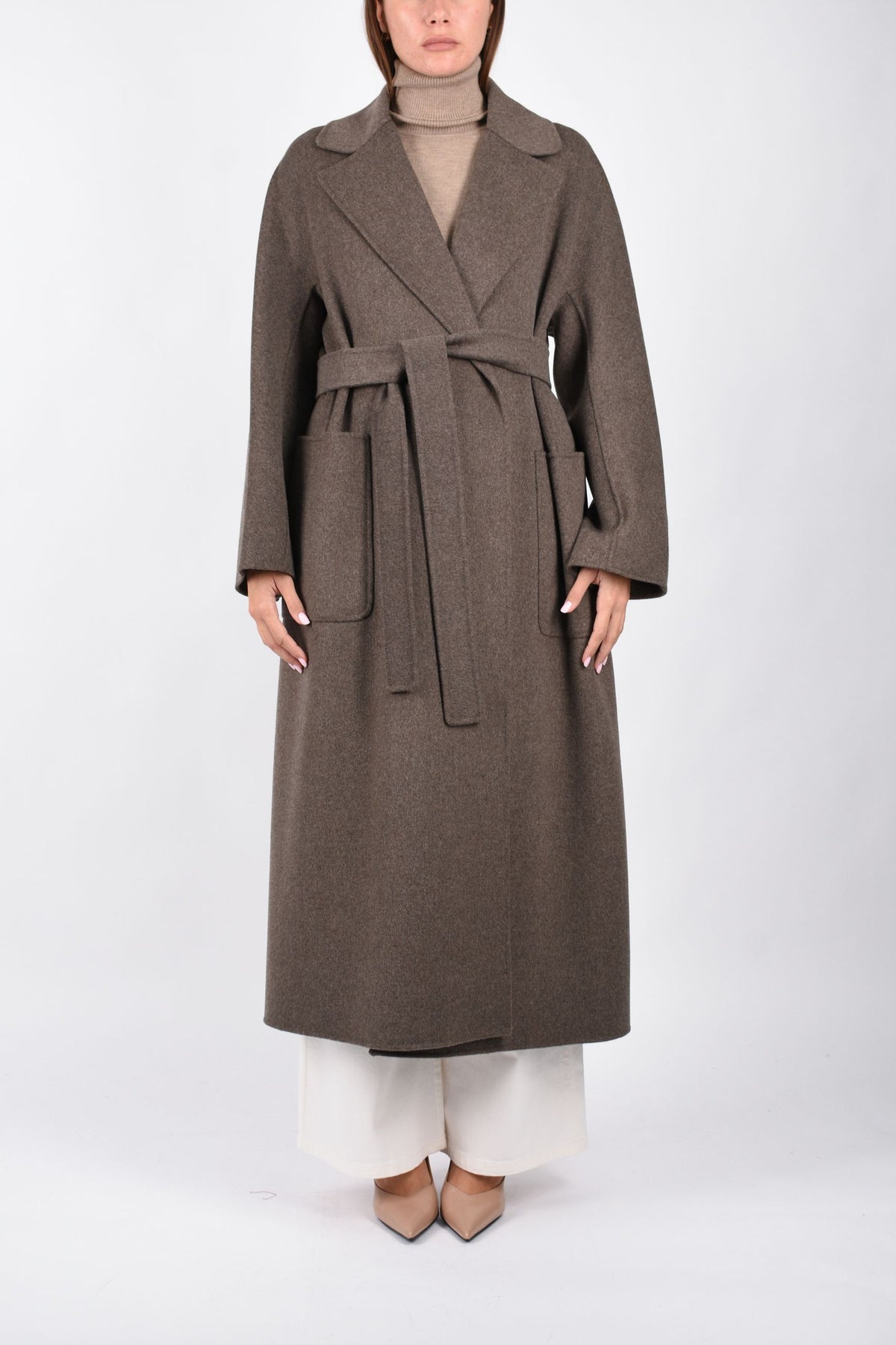 Cappotto lungo in lana double SMMPEONIE 2629016113600